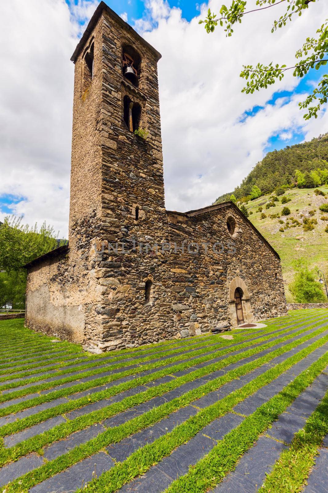 Sant Marti de la Cortinada Church in La Cortinada. La Cortinada, Andorra.
