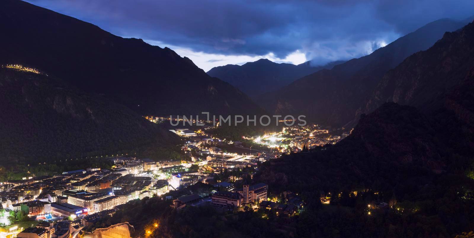 Architecture of Andorra la Vella. Andorra la Vella, Andorra.