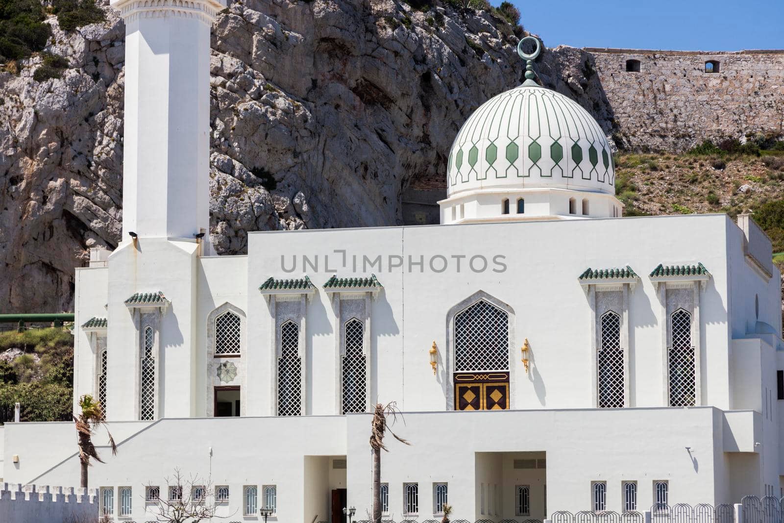 Ibrahim al Ibrahim Mosque in Gibraltar. Gibraltar, Gibraltar.