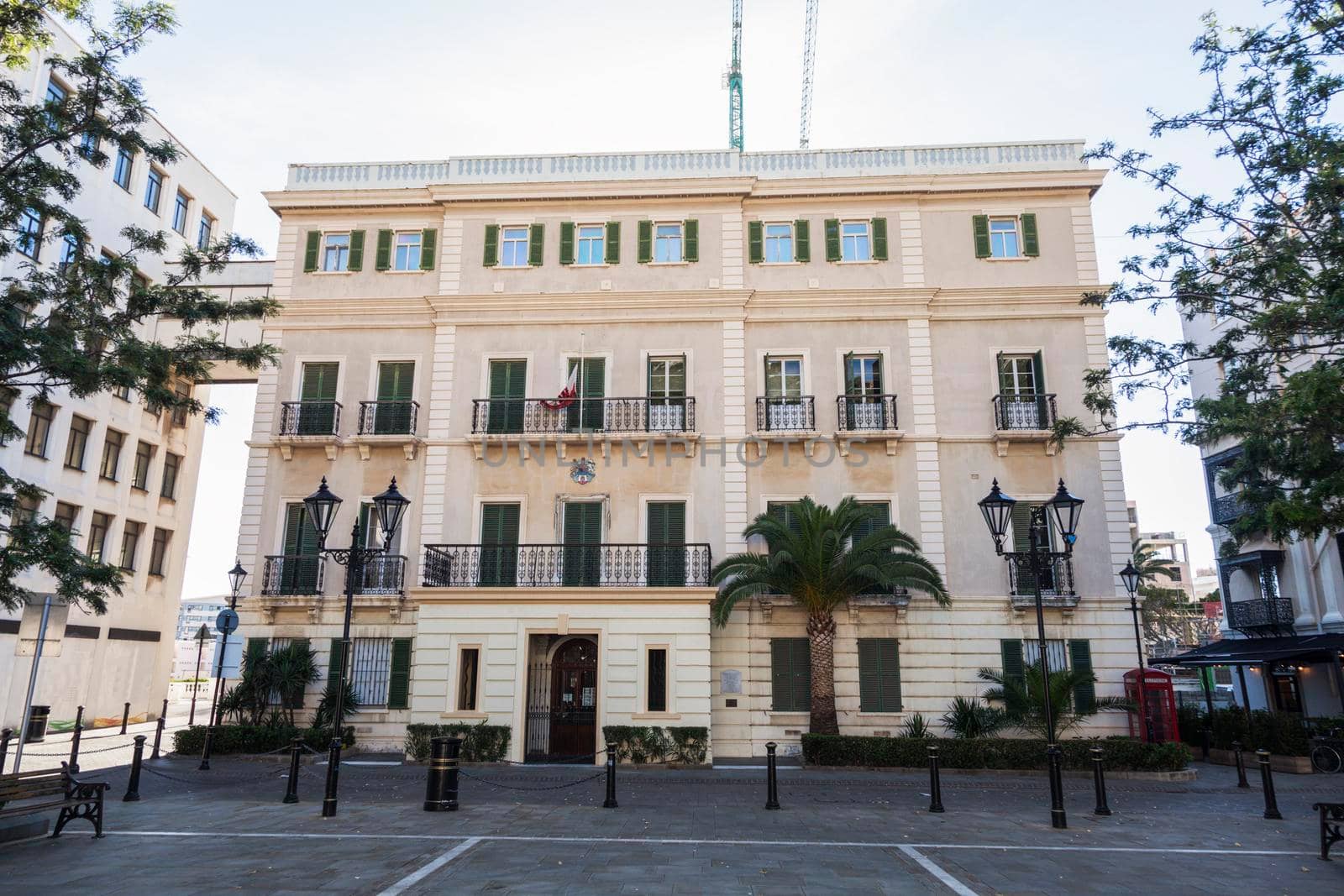 Gibraltar City Hall in the center of the city. Gibraltar.