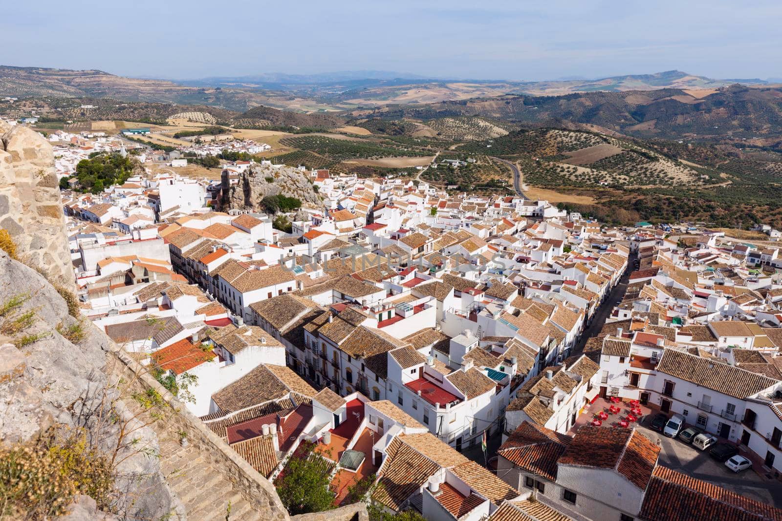 Architecture of Olvera - aerial photo. Olvera, Andalusia, Spain.