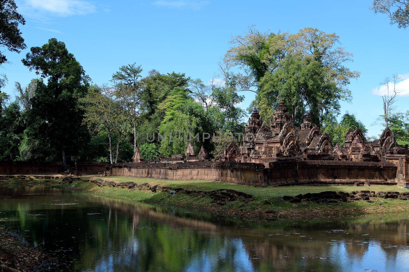 Temple in the Angkor complex, Siem Reap, Cambodia. by silentstock639