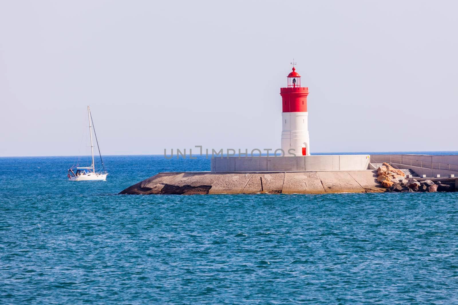 Lighthouse in Cartagena. Cartagena, Murcia, Spain.