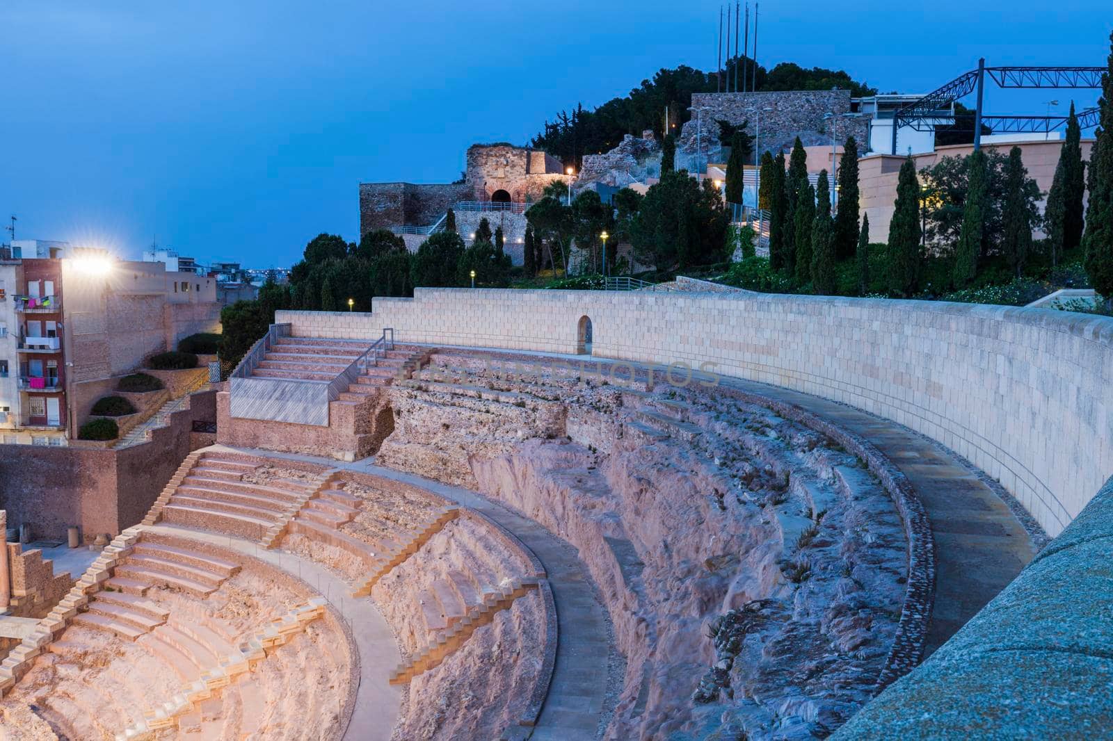 Roman Theatre in Cartagena. Cartagena, Murcia, Spain.