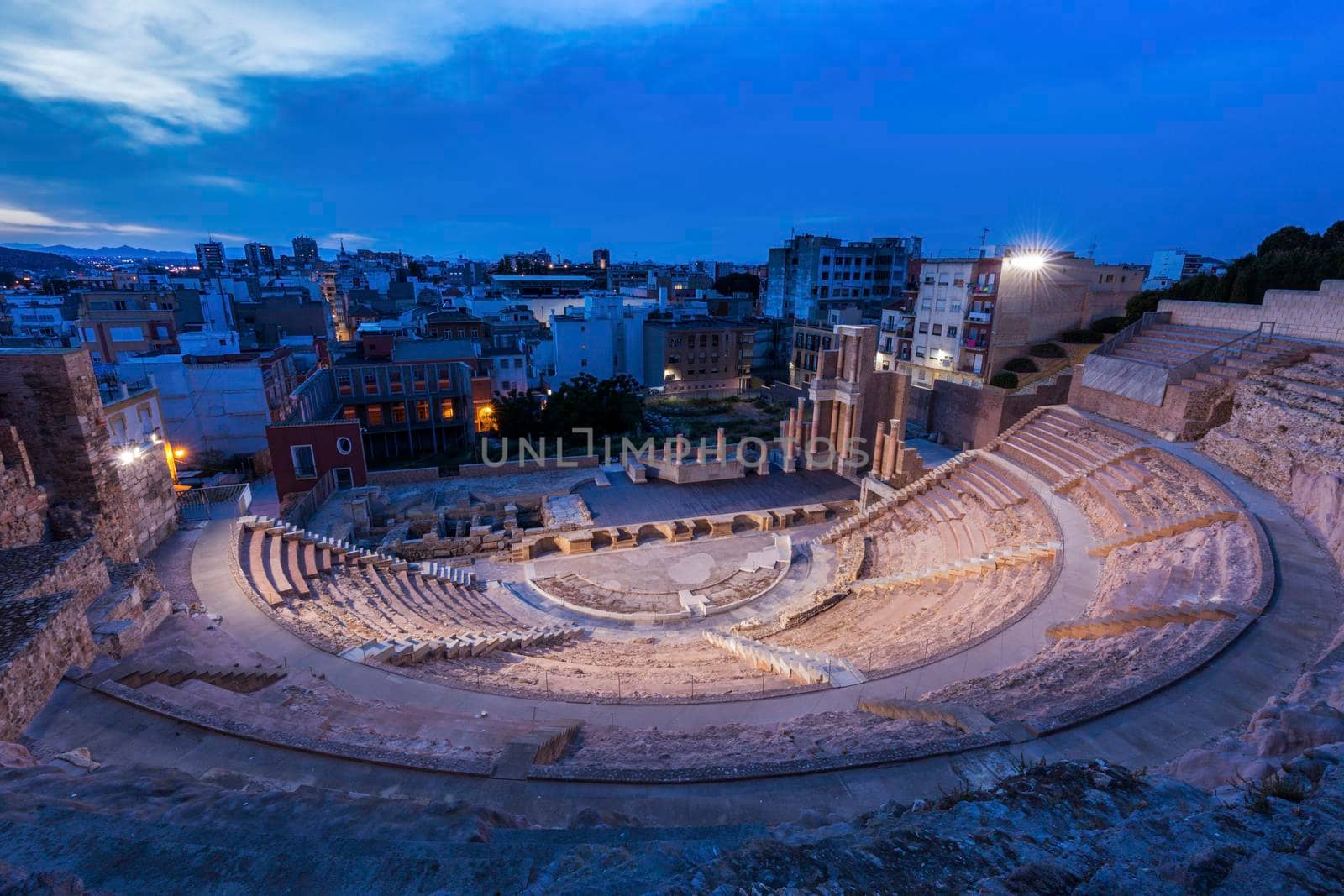 Roman Theatre in Cartagena. Cartagena, Murcia, Spain.
