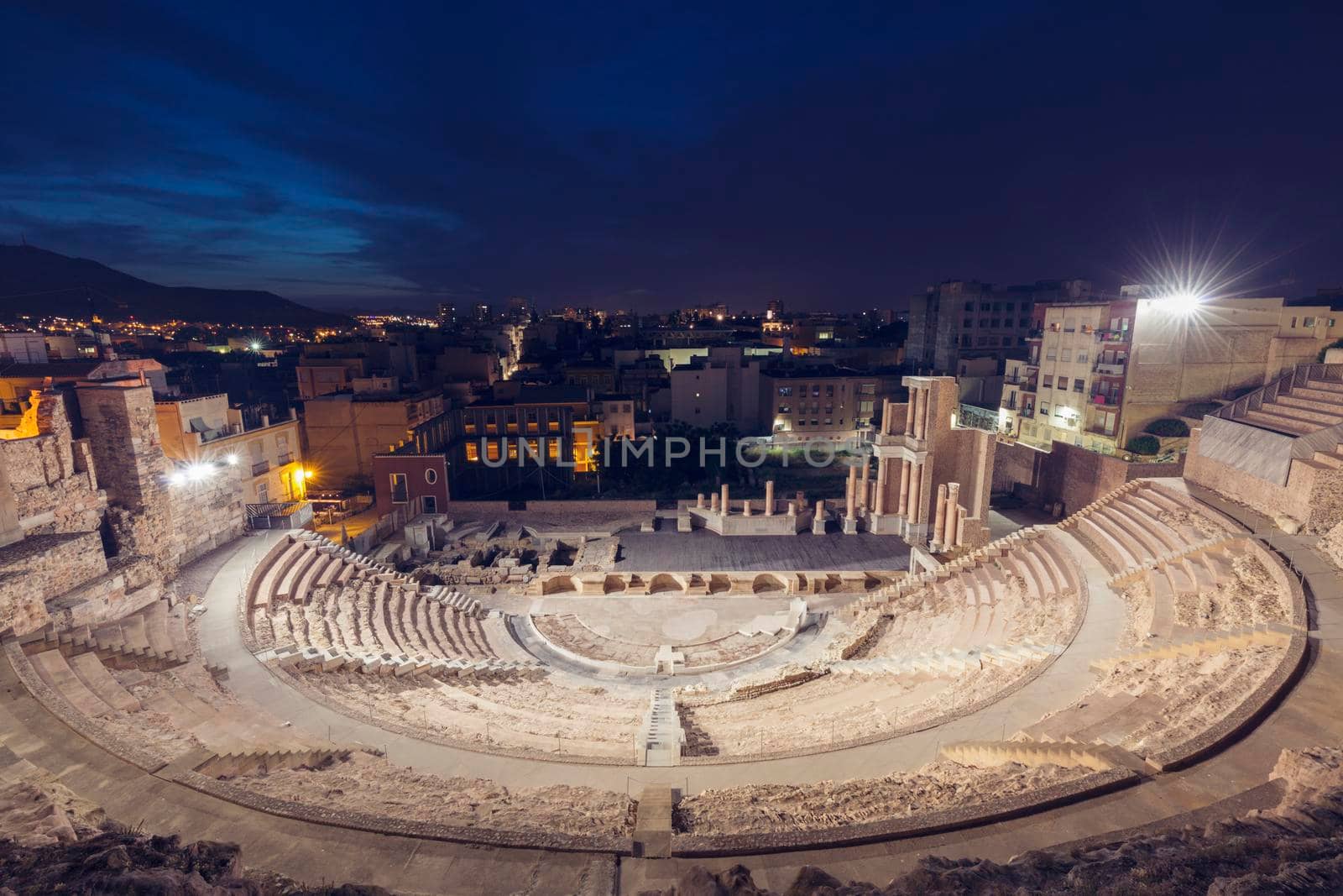 Roman Theatre in Cartagena. Cartagena, Murcia, Spain.