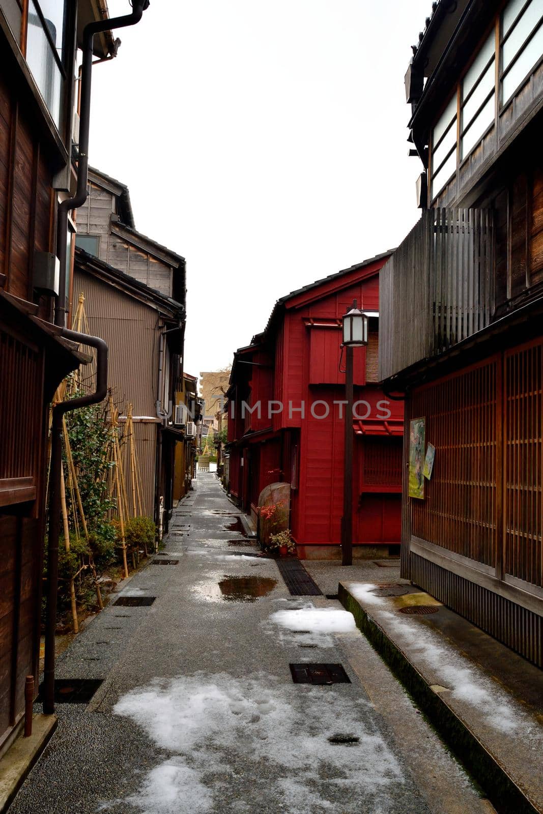 View of a classic japanese alley in Kanazawa by silentstock639