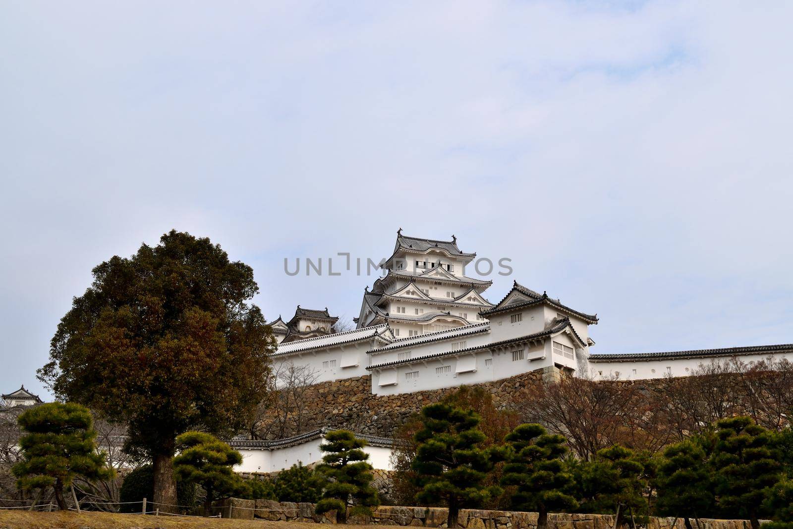View of the Himeji castle during the winter season by silentstock639