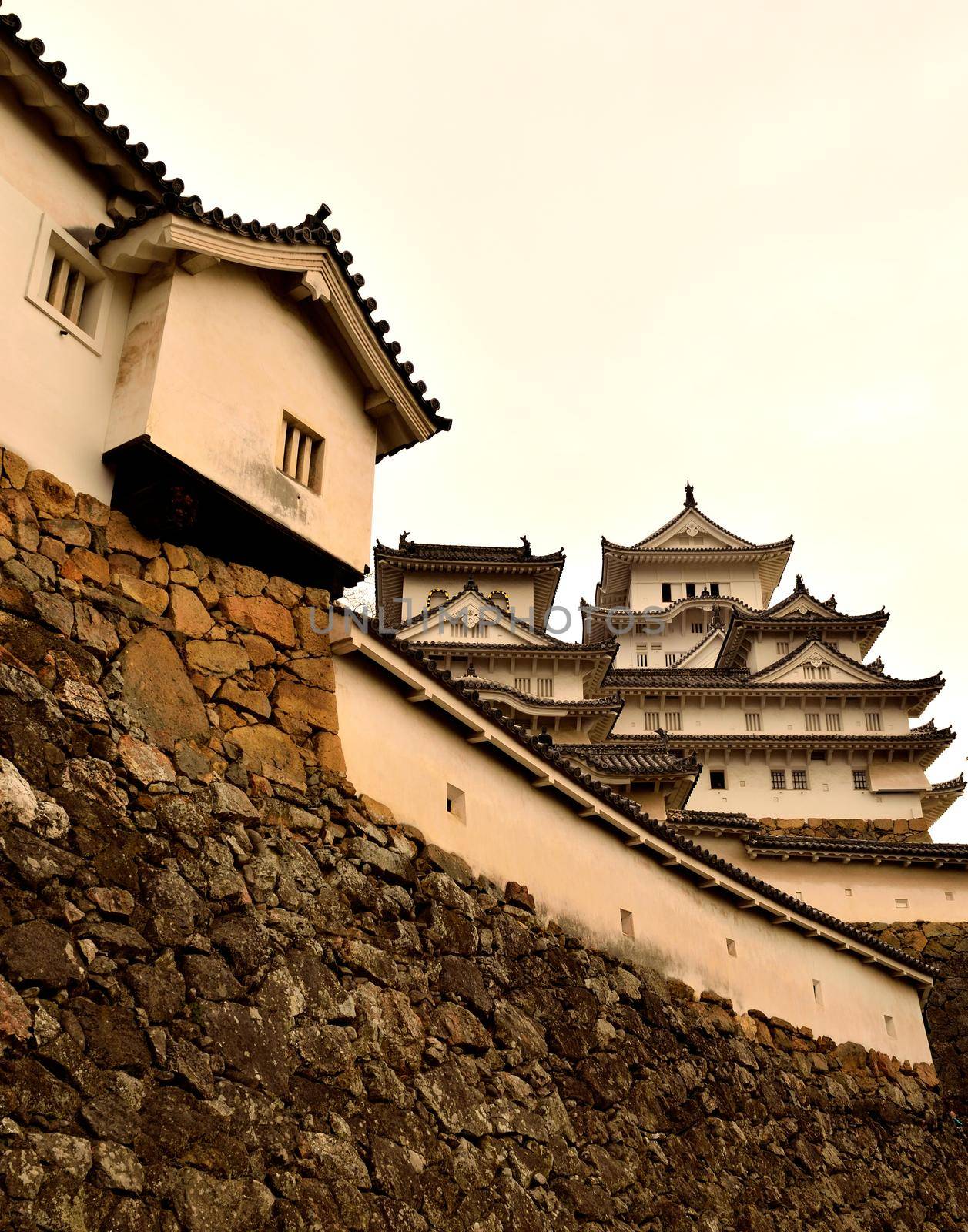 View of the Himeji castle during the winter season, Japan