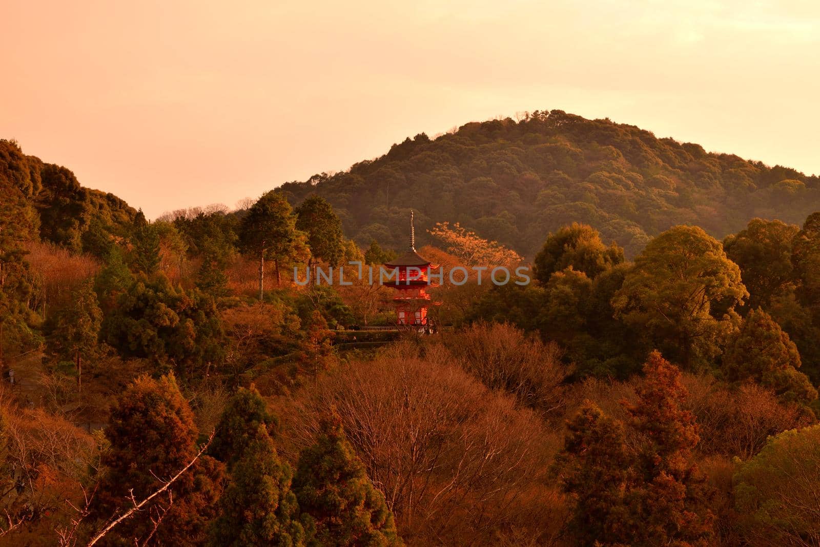 View of the wonderful pagoda Koyasu in the Kiyomizu complex by silentstock639