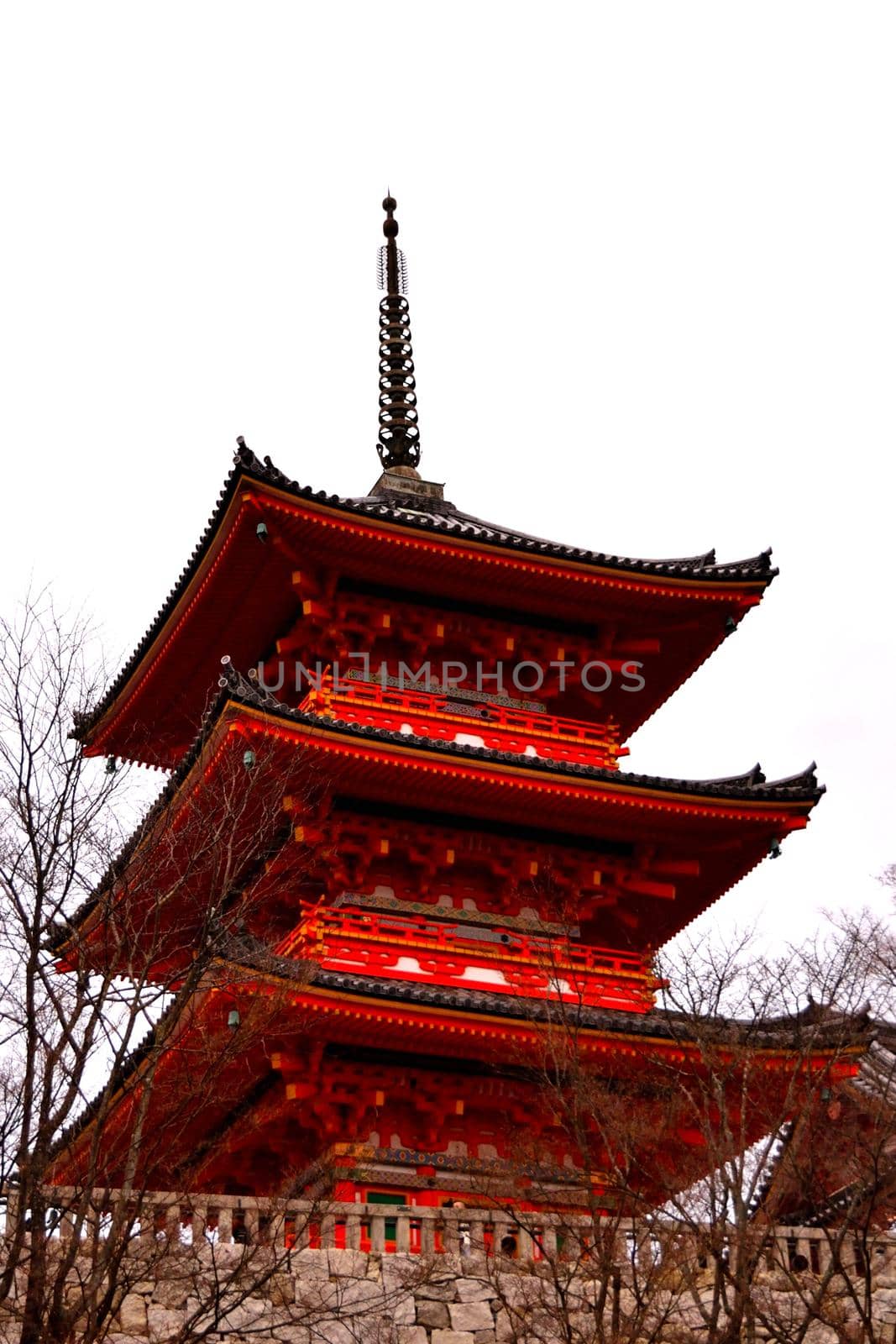 View of the wonderful pagoda Koyasu in the Kiyomizu complex by silentstock639