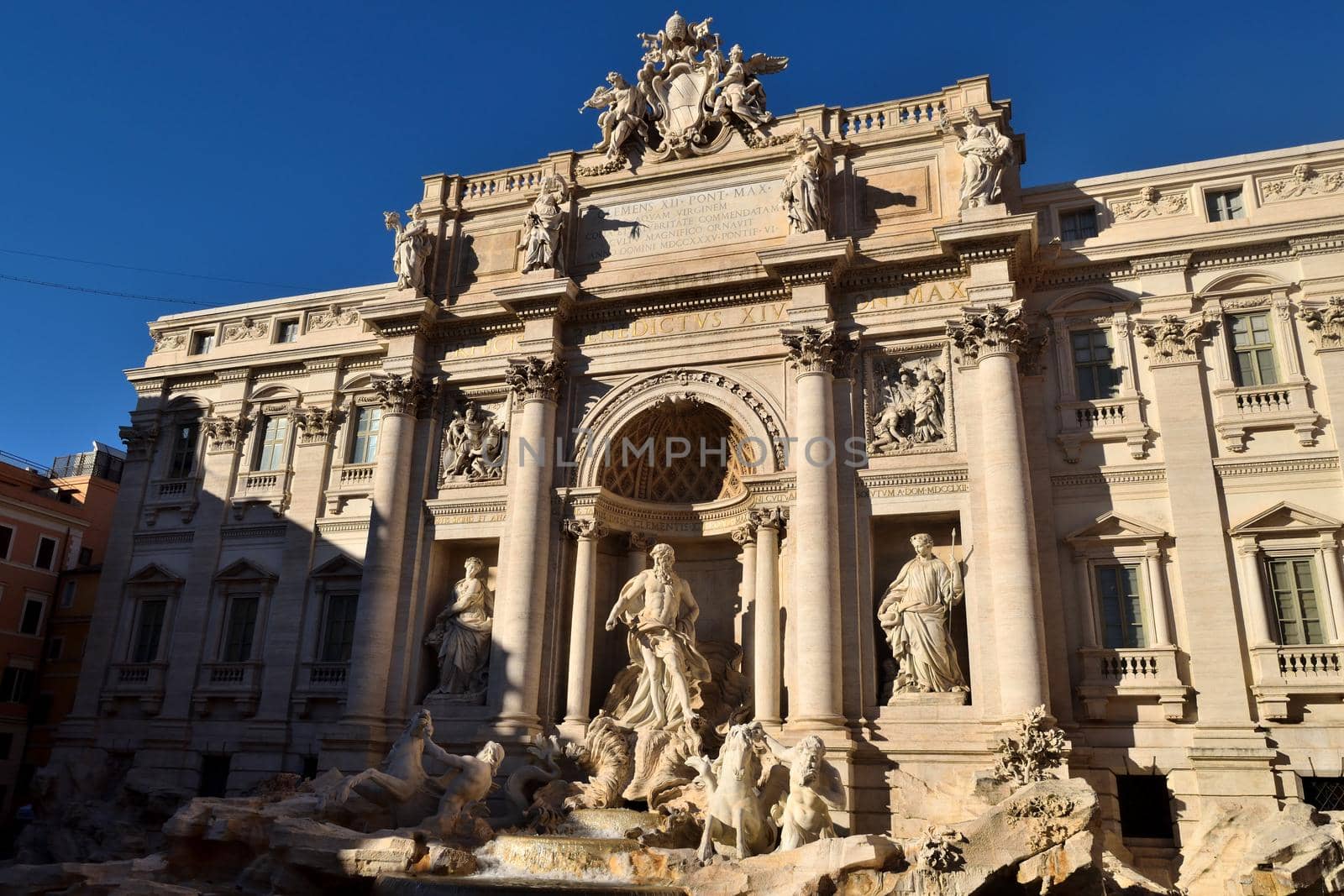 View of the Trevi fountain, Rome, Italy