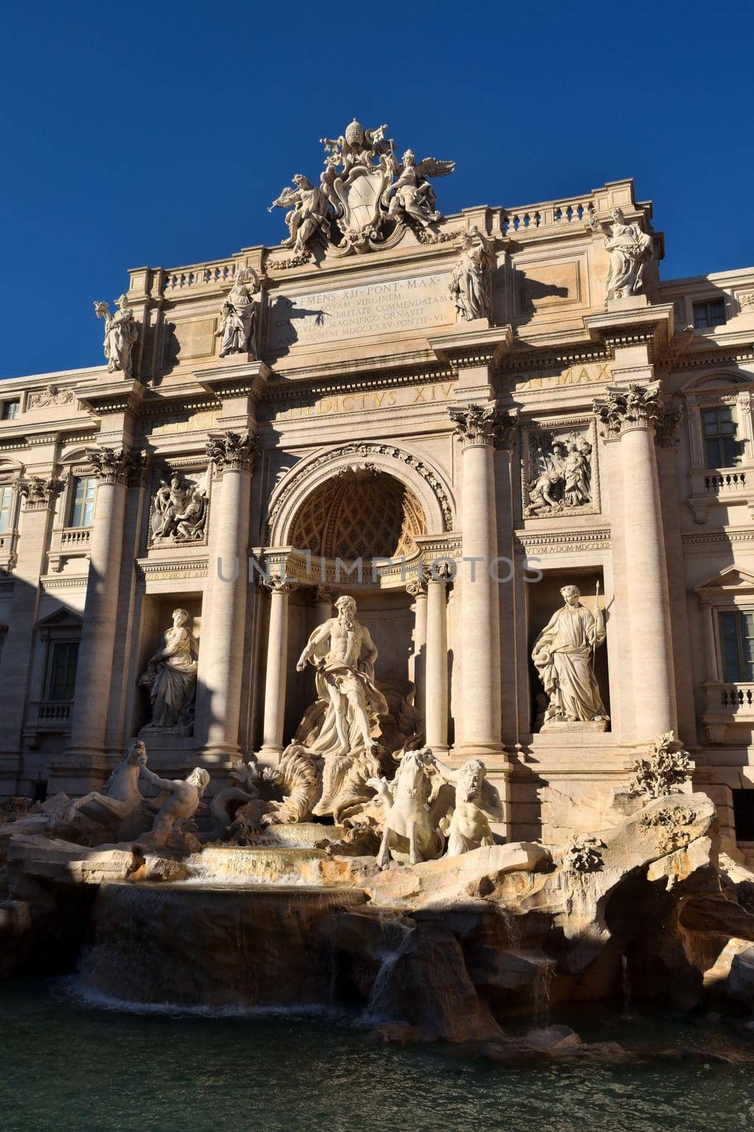 View of the Trevi fountain, Rome, Italy by silentstock639