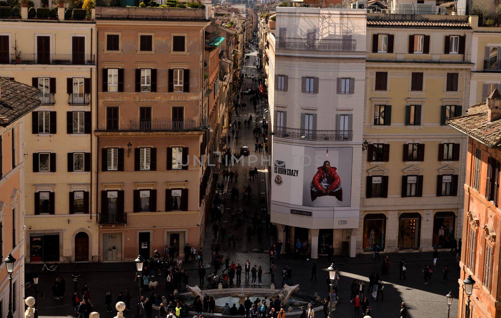 March 8th 2020, Rome, Italy: View of Piazza di Spagna with few tourists because of the coronavirus by silentstock639