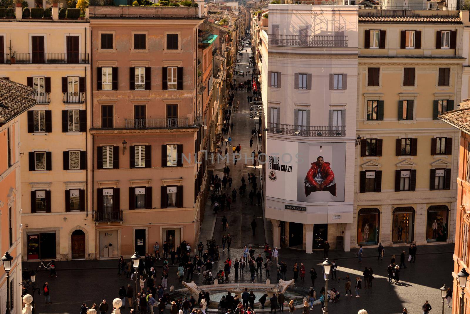 March 8th 2020, Rome, Italy: View of Piazza di Spagna with few tourists because of the coronavirus by silentstock639