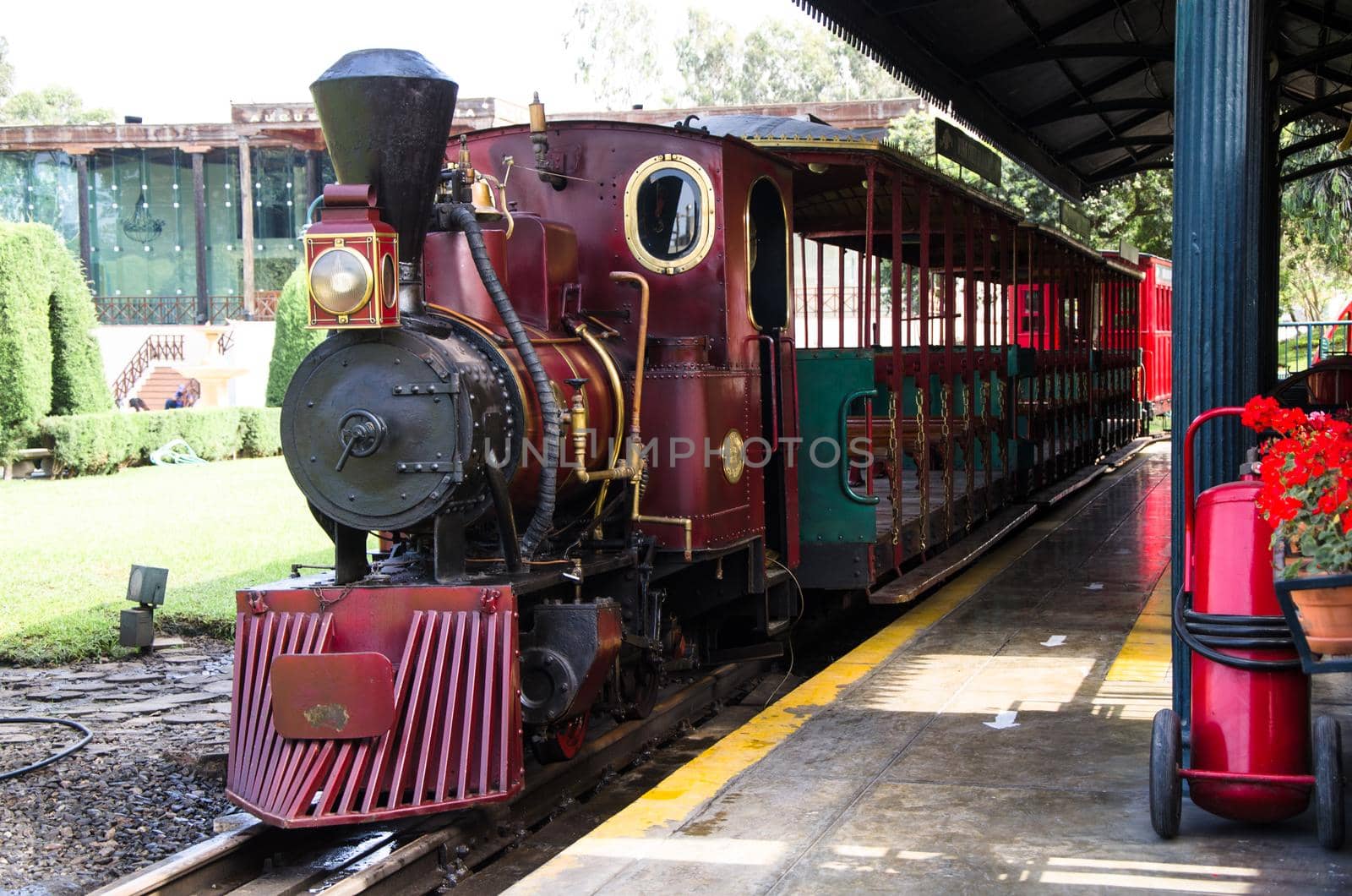 Vintage Steam engine locomotive train , typical vintage train.