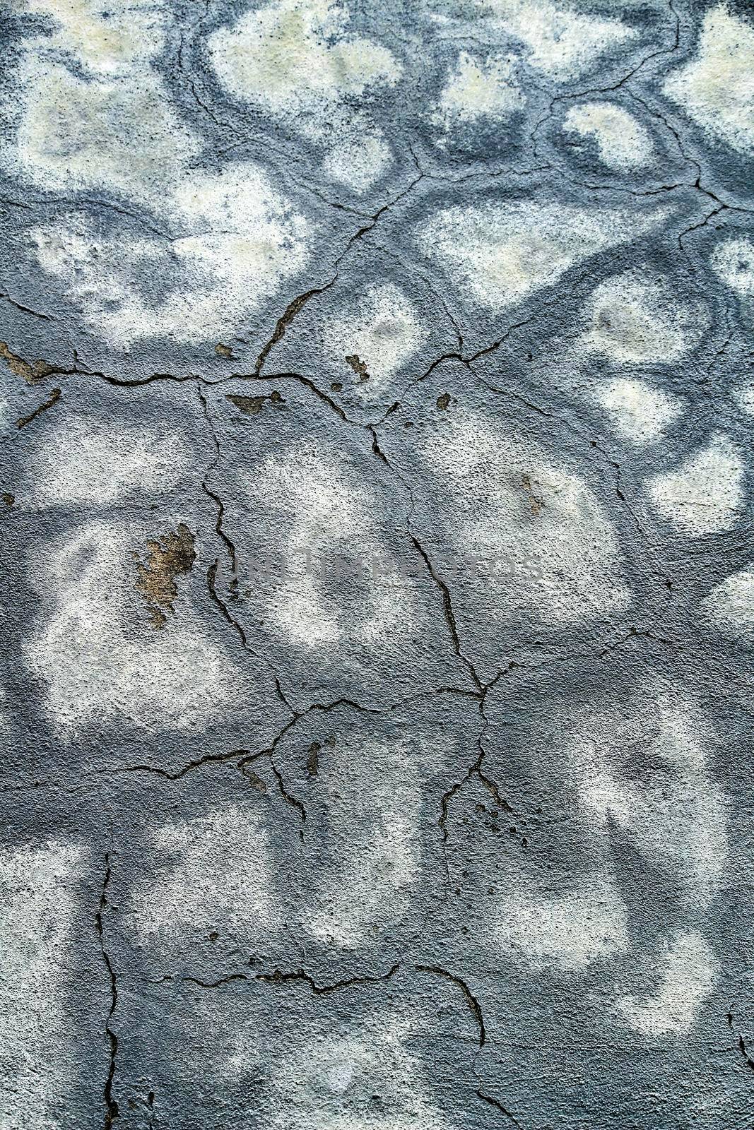 Old and damaged wall texture with old white paint