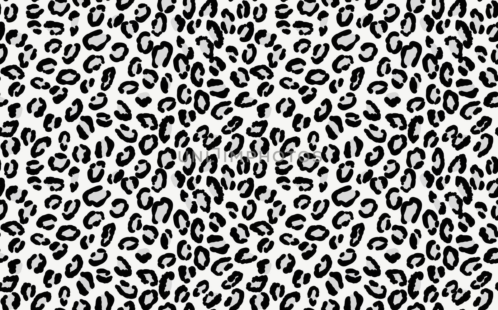 Abstract modern leopard seamless pattern. Animals trendy background. Grey and black decorative vector stock illustration for print, card, postcard, fabric, textile. Modern ornament of stylized skin.