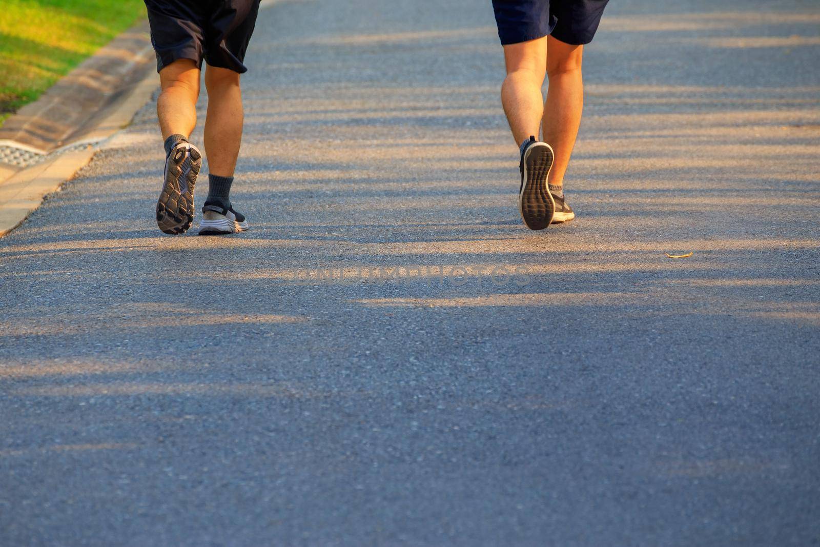 Road for jogging in the park