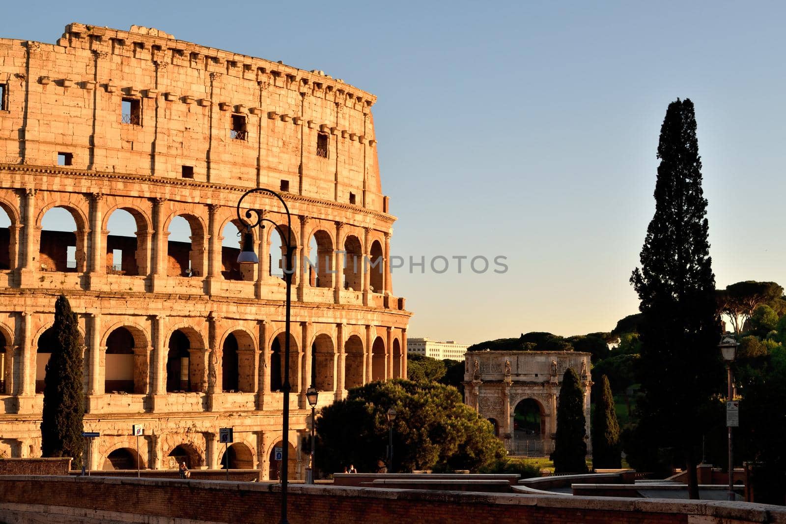 May 7th 2020, Rome, Italy: View of the Colosseum without tourists due to the phase 2 of lockdown