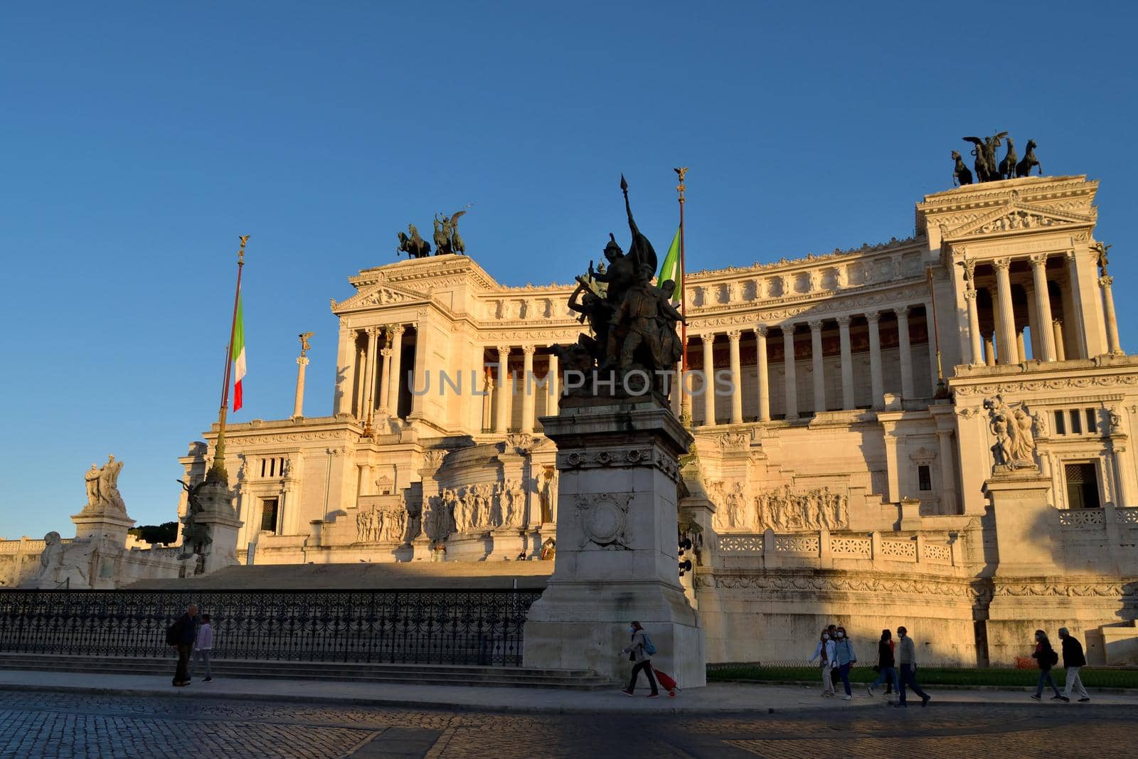 May 12th 2020, Rome, Italy: View of the Altar of the Fatherland without tourists due to phase 2 of the lockdown