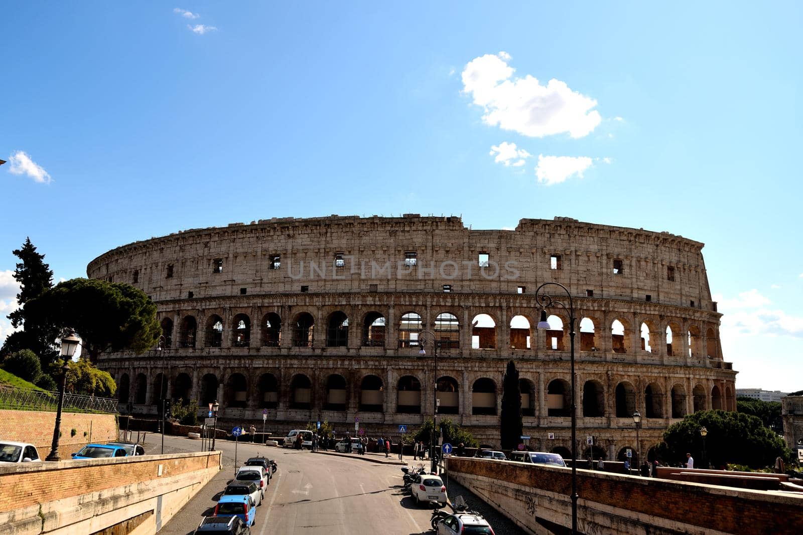 March 8th 2020, Rome, Italy: View of the Colosseum with few tourists due to the coronavirus by silentstock639