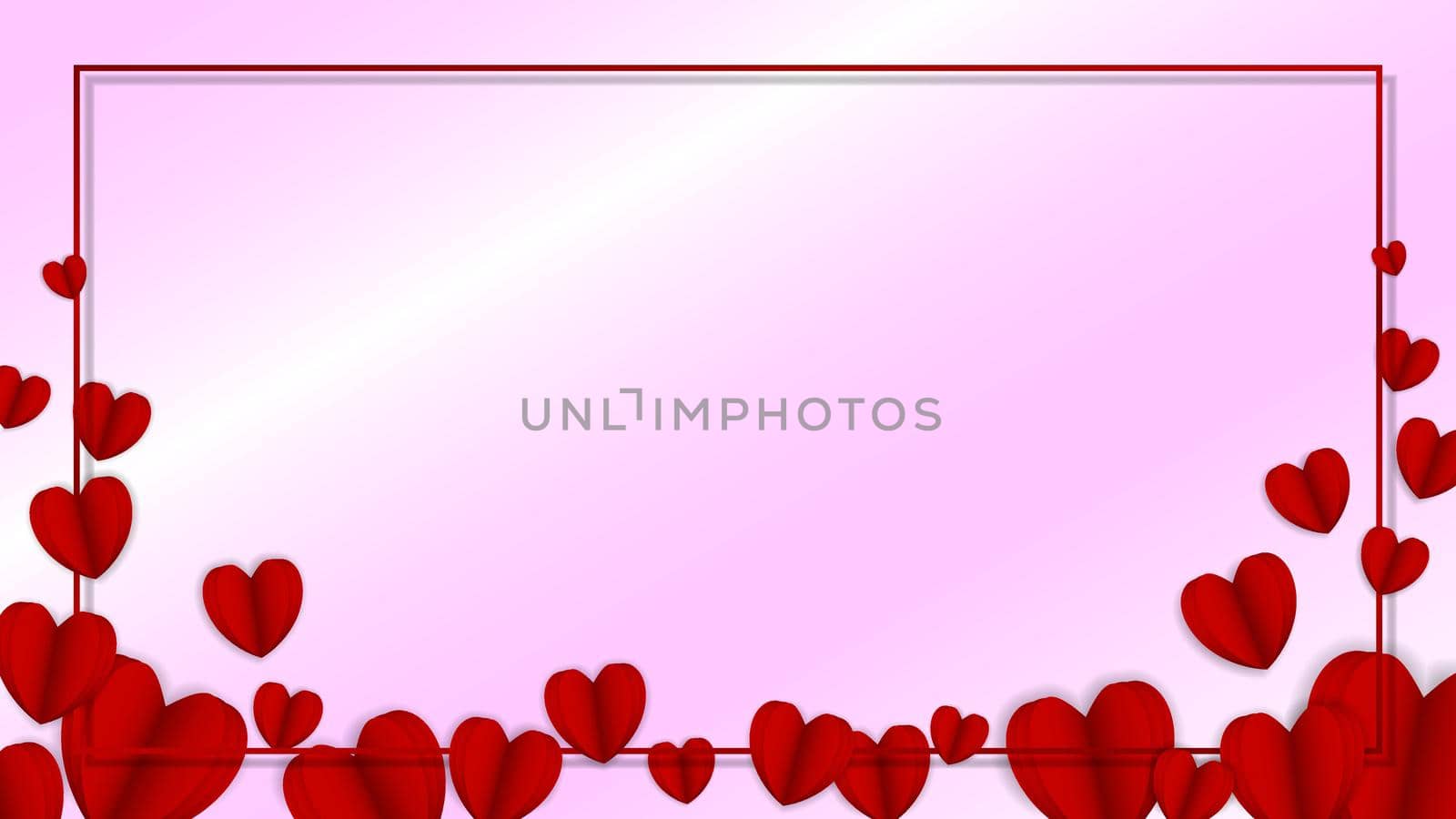 EPS10 vector background with fluttering hearts. Perfect for Valentine's Day or greeting cards. Put your own text. by silentstock639
