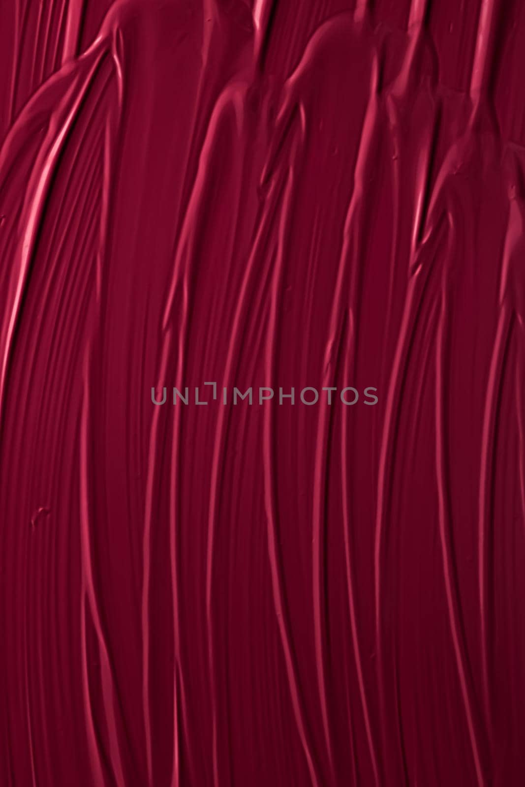 Red lipstick or lip gloss texture as cosmetic background, makeup and beauty cosmetics product for luxury brand, holiday flatlay backdrop or abstract wall art and paint strokes.