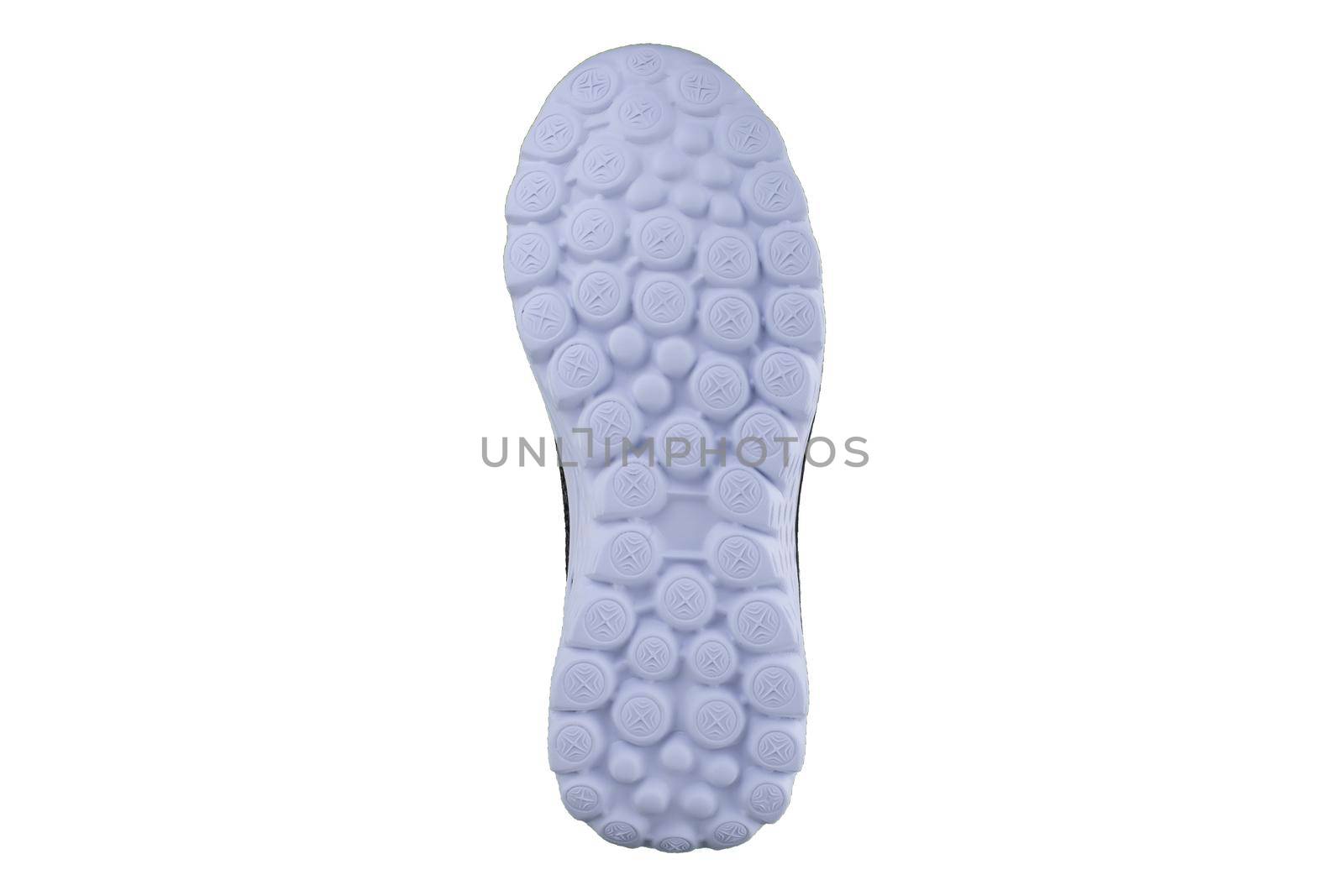 White rubber sole with sneakers on a white background.