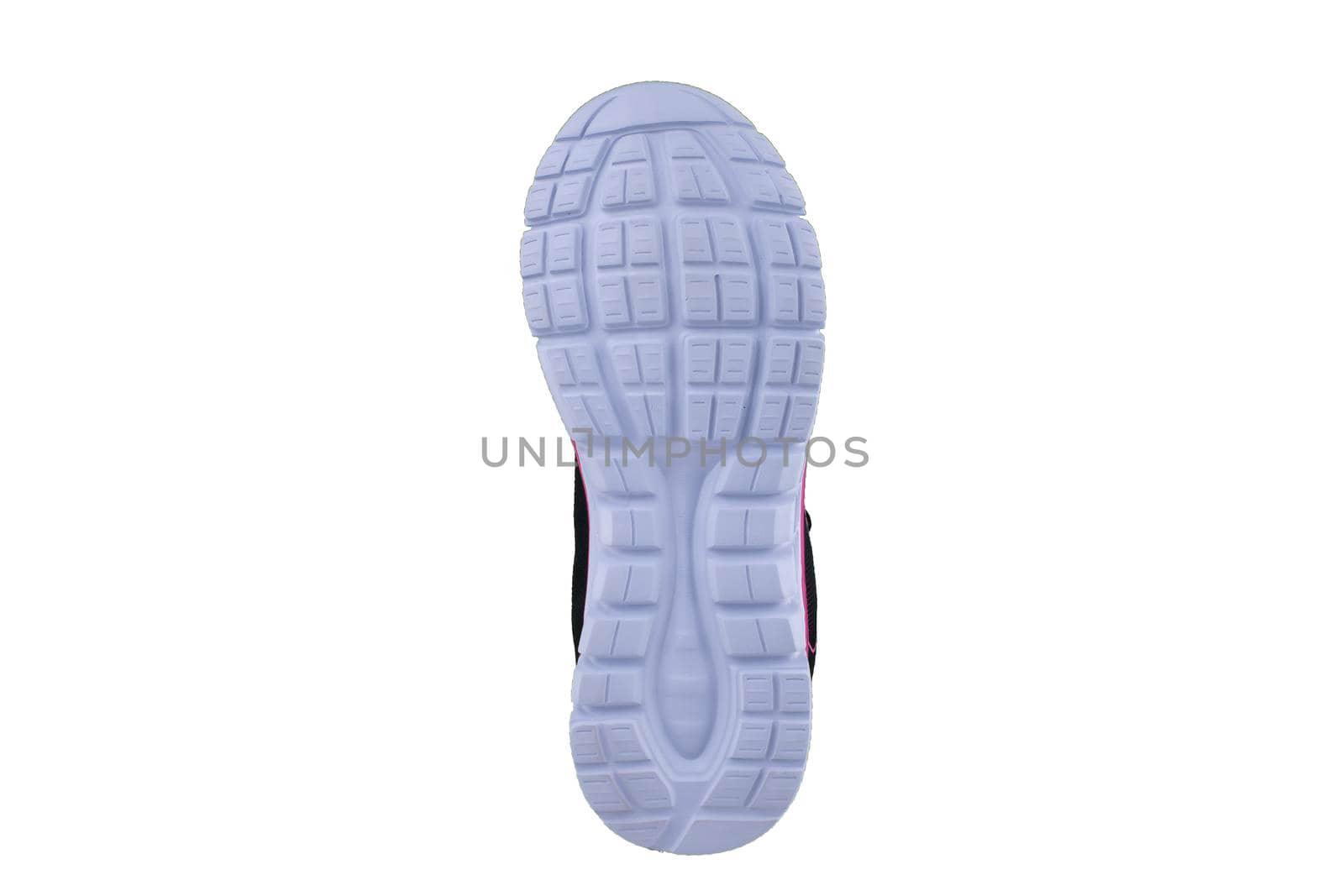 White rubber sole with sneakers on a white background.
