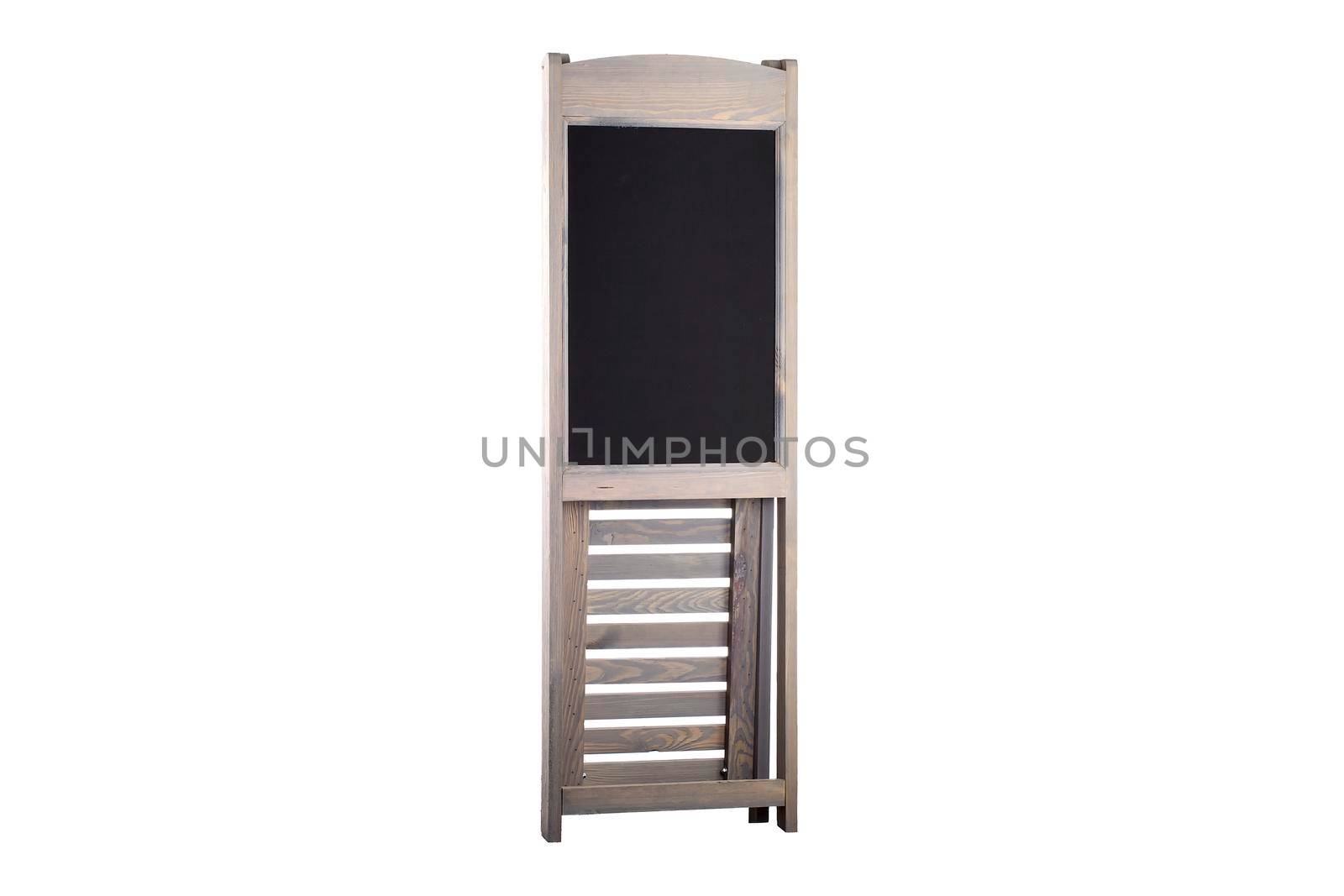 Blackboard easel on a white background