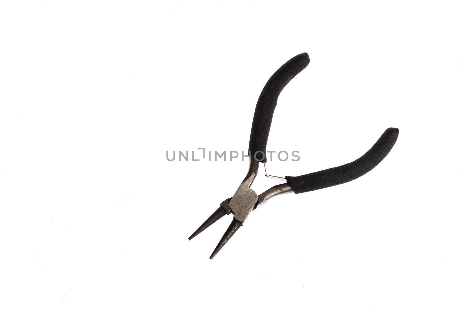 Precision tool long nose pliers for arts and crafts isolated on white by LeoniekvanderVliet