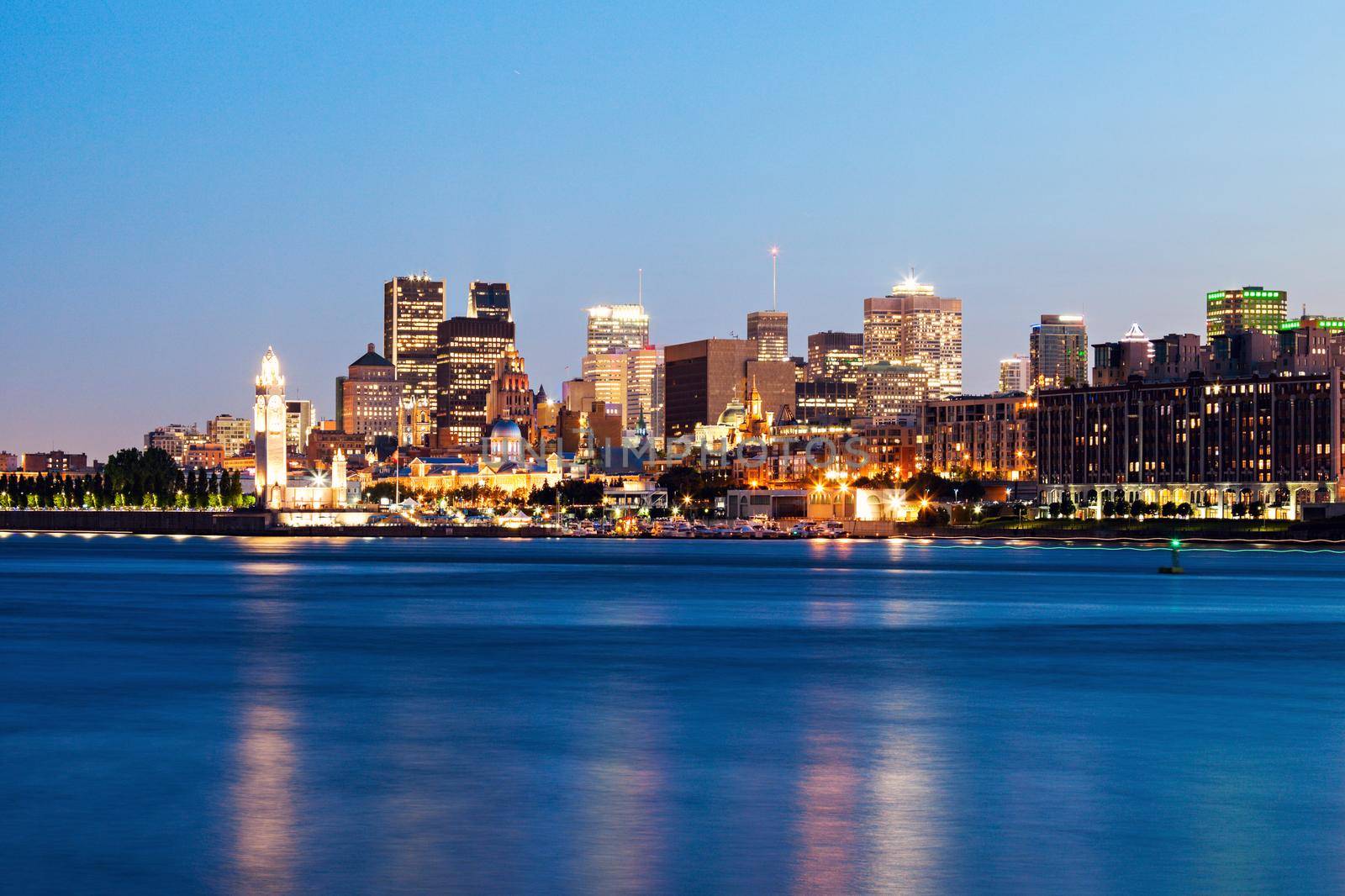 Panorama of Montreal at sunset. Montreal, Quebec, Canada,