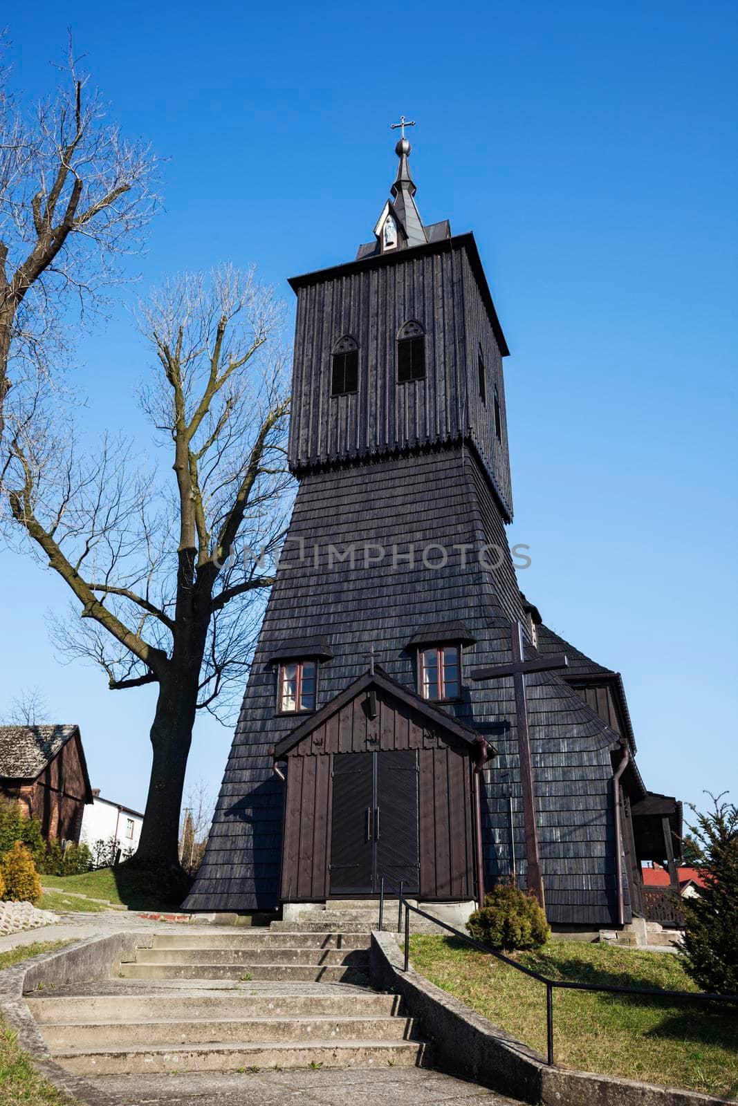 Wooden church in Golkowice, Poland by benkrut