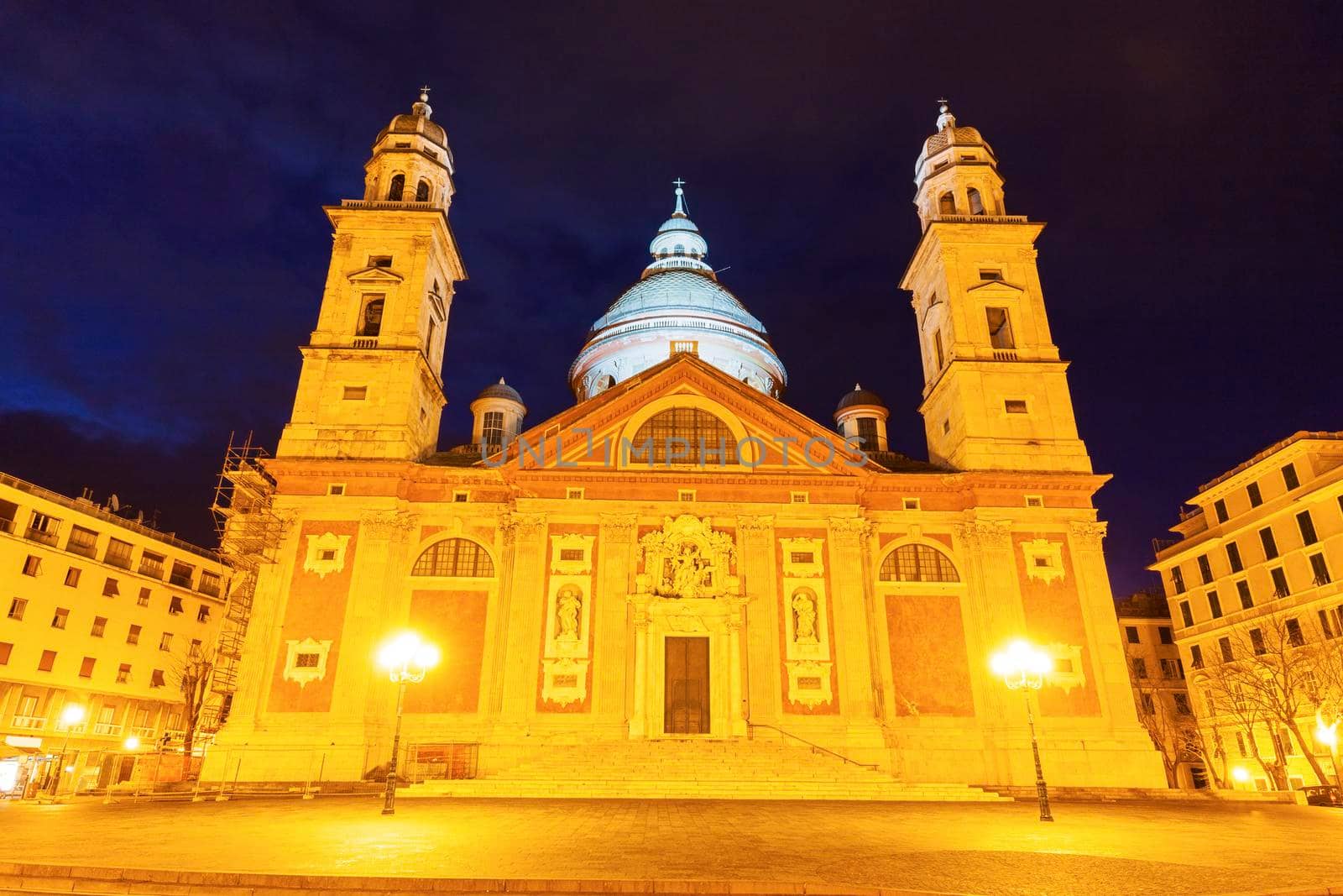 Santa Maria Church in Genoa. Genoa, Liguria, Italy,