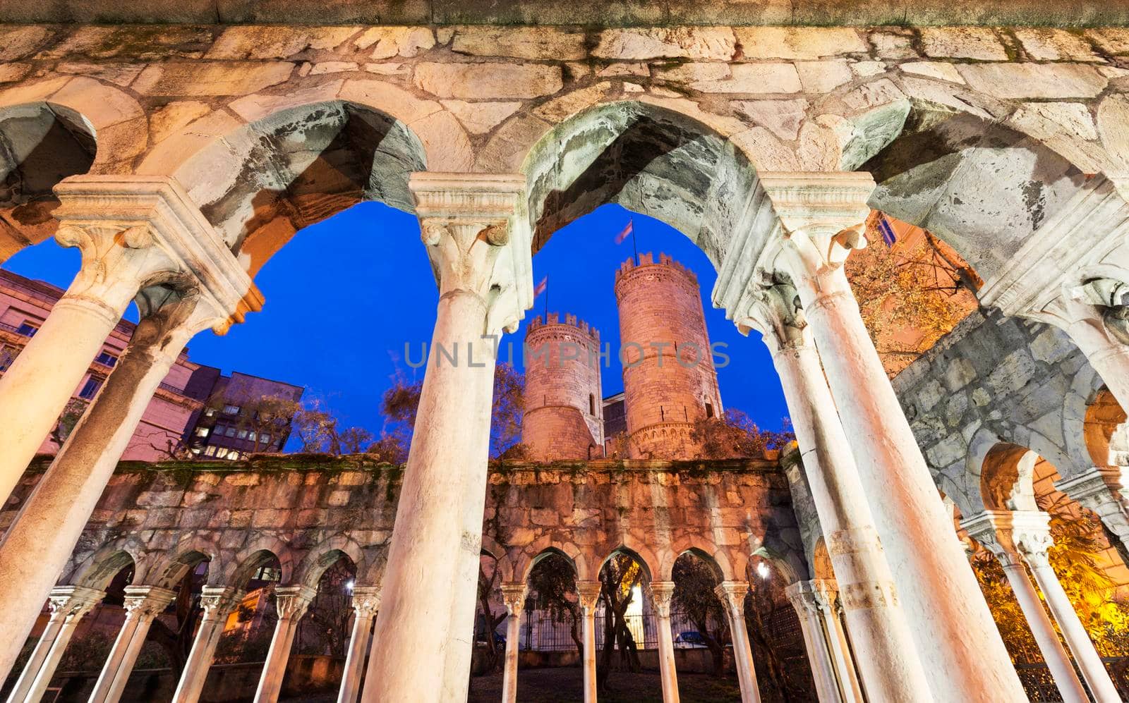Porta Soprana in Genoa. Genoa, Liguria, Italy,