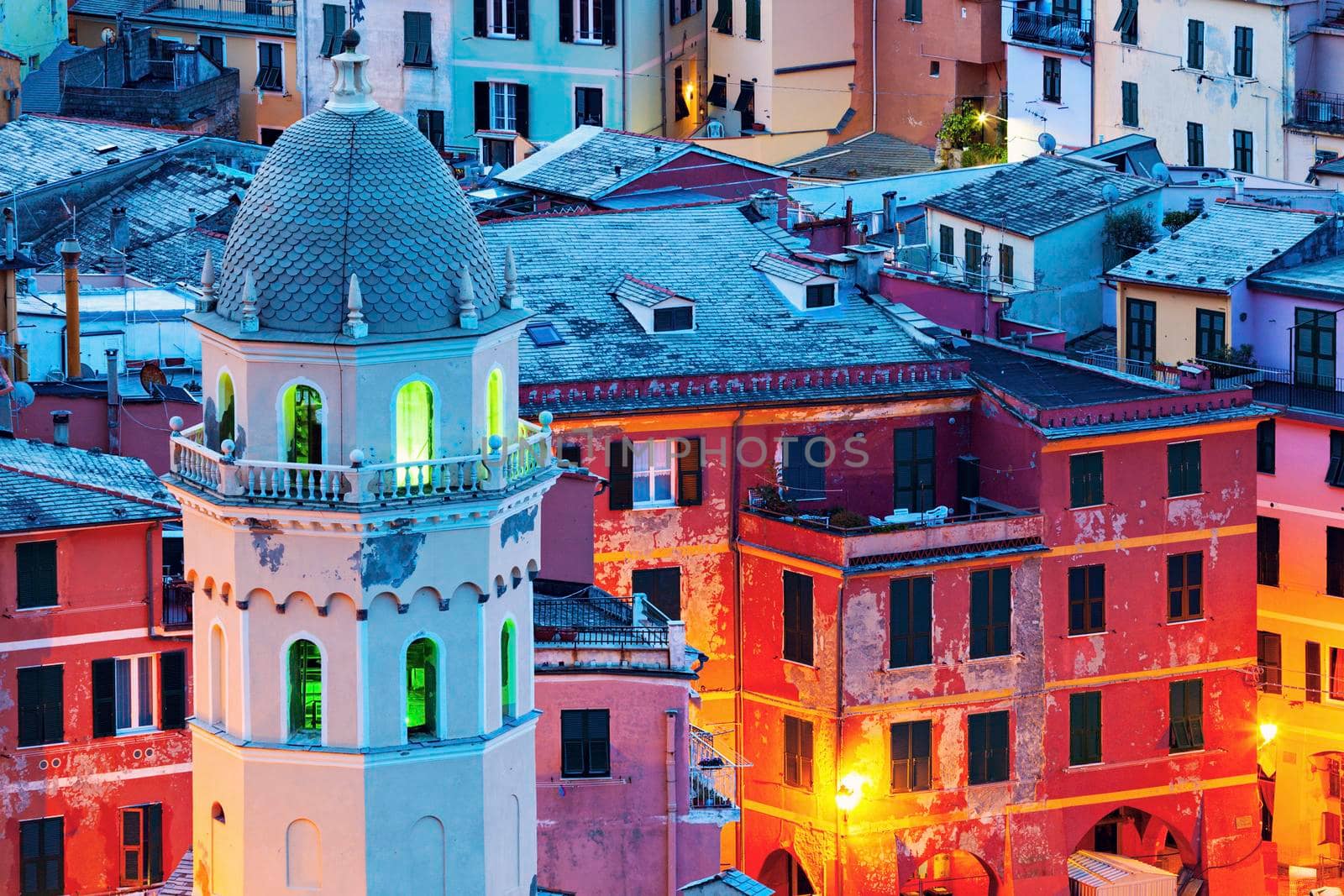 Church of Santa Margherita d'Antiochia in Vernazza. Vernazza, Liguria, Italy