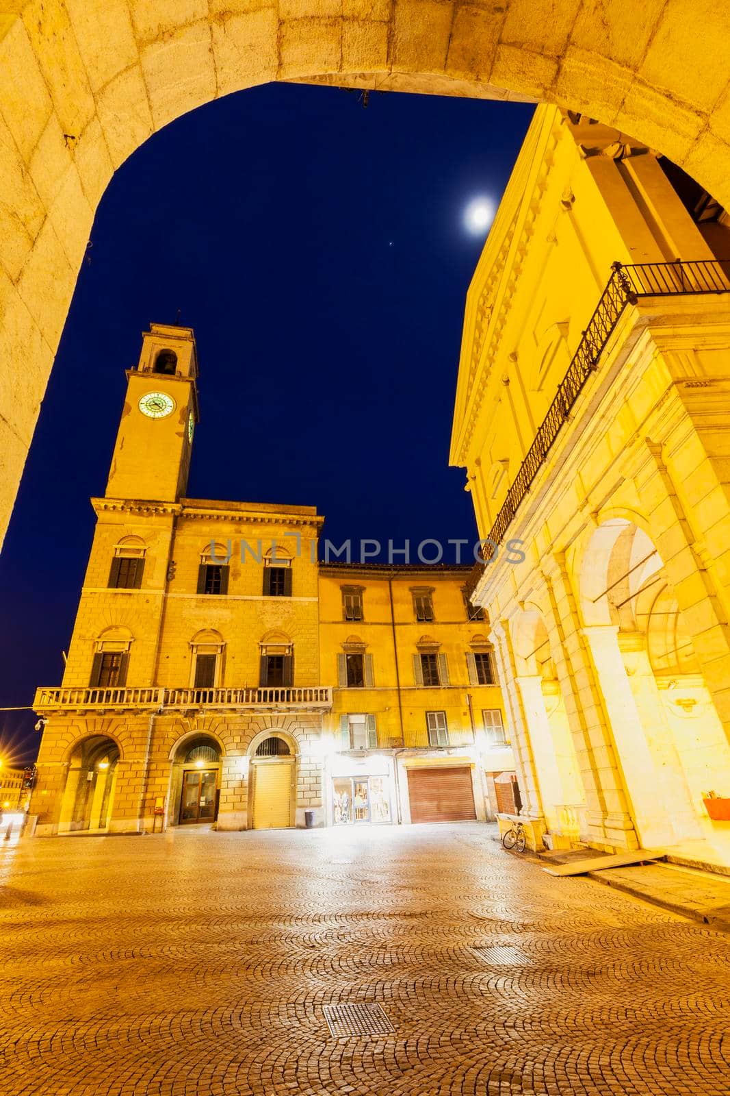 Pisa architecture with the clock tower by benkrut