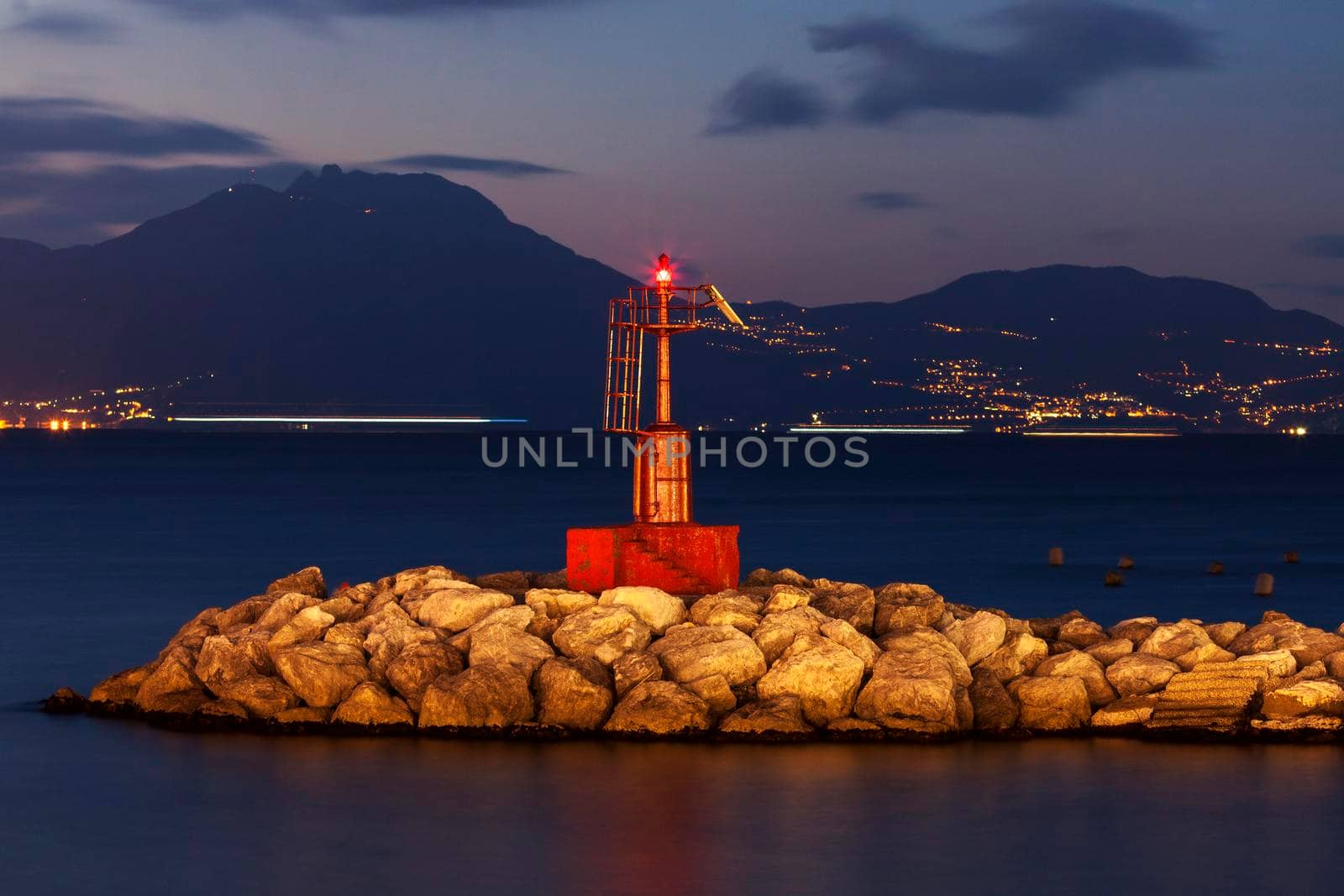 Naples lighthosue. Naples, Campania, Italy