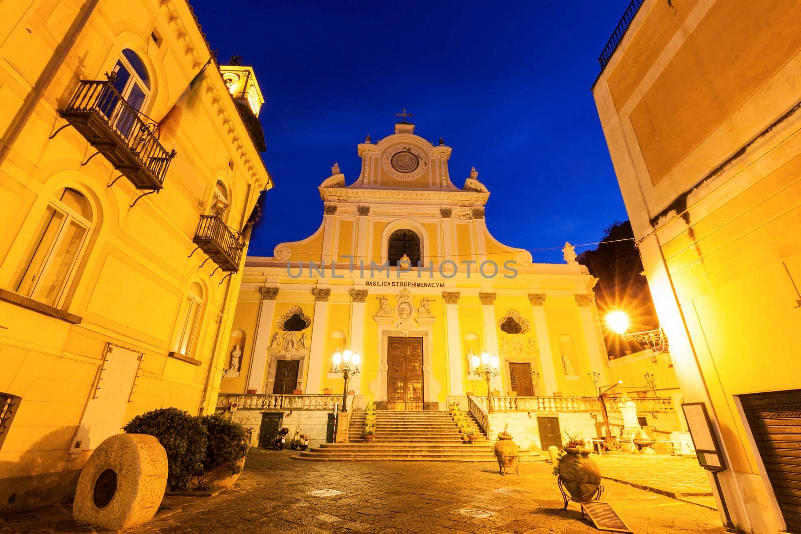 Basilica of St. Trofimena in Minori. Minori, Campania, Italy.