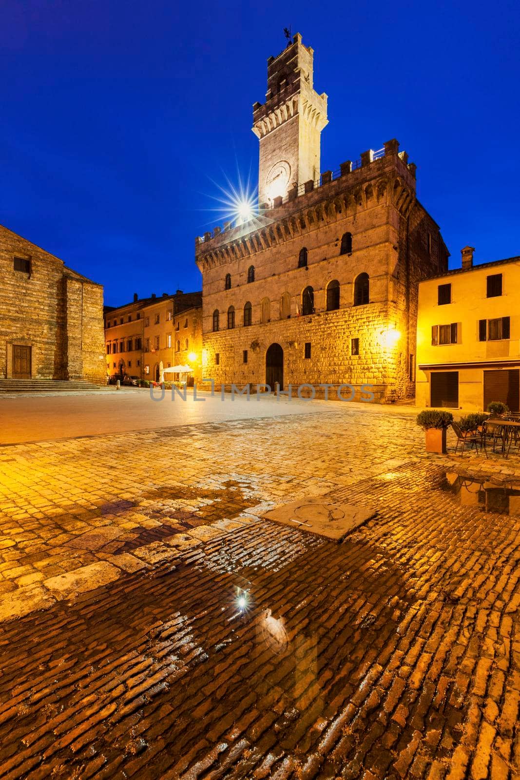 Piazza Grande in Montepulciano. Montepulciano, Tuscany, Italy