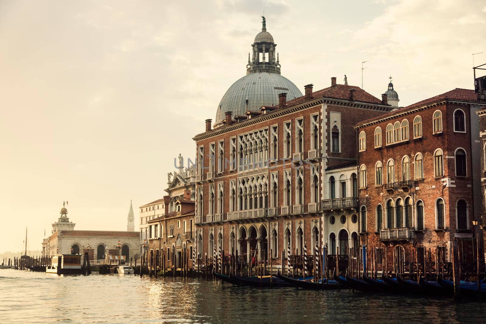 Architecture of Venice at sunset. Venice, Veneto, Italy