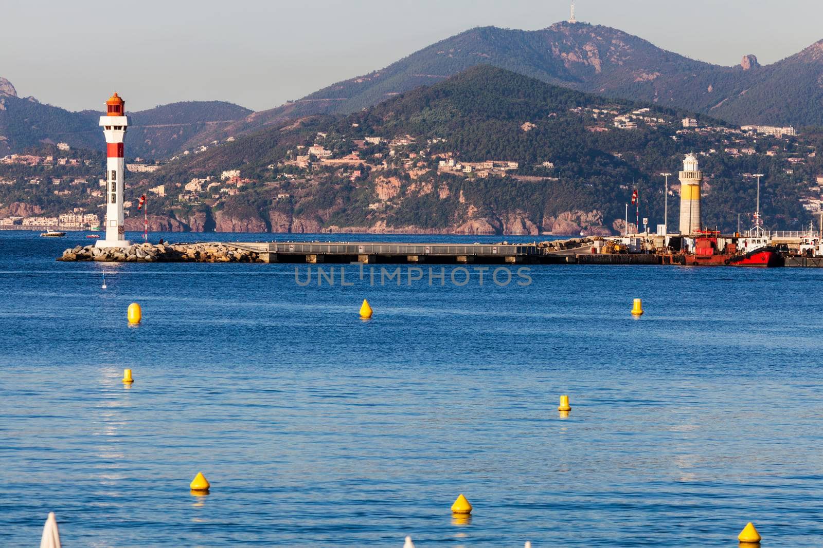 Lighthouses in Cannes. Cannes, Provence-Alpes-Cote d'Azur, France