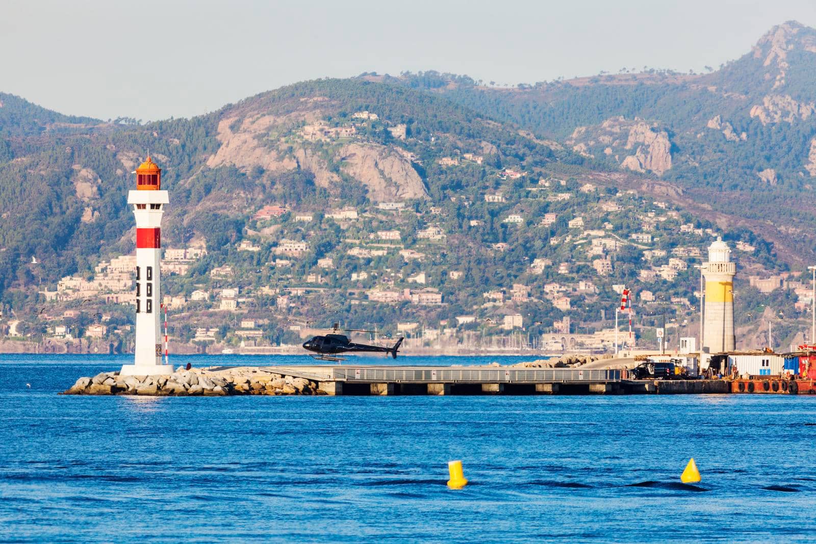Lighthouses in Cannes. Cannes, Provence-Alpes-Cote d'Azur, France