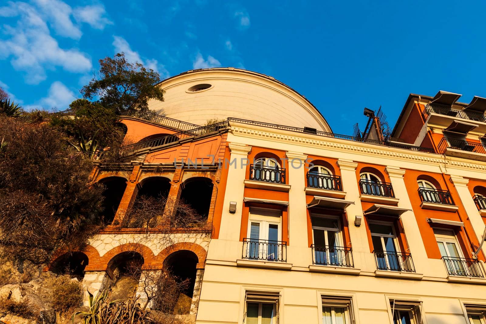 Viewpoint in Nice - Old Town of th city. Nice, French Riviera, France.