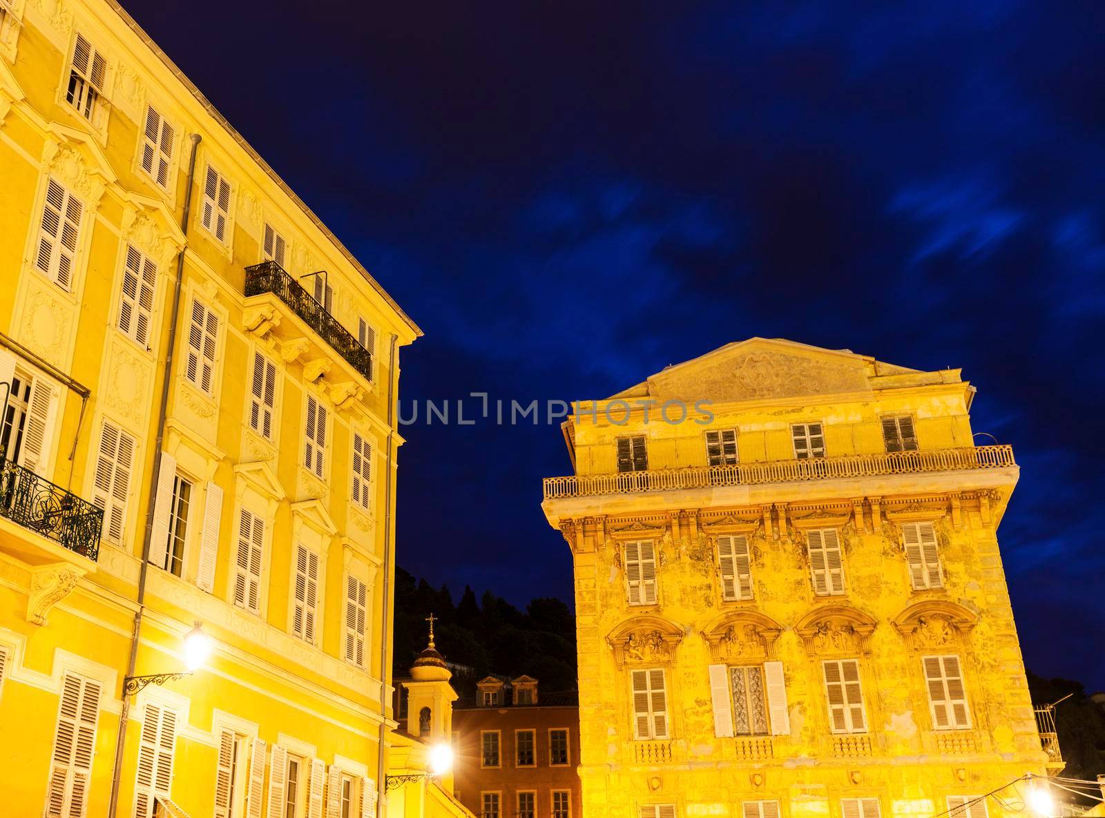 Nice Old Town architecture. Nice, French Riviera, France.