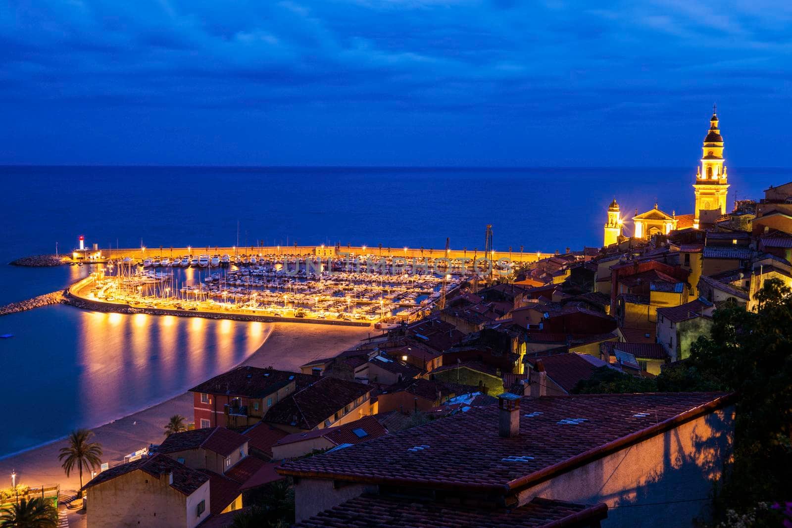 Saint Michel Basilica in Menton. Menton, Provence-Alpes-Cote d'Azur, France