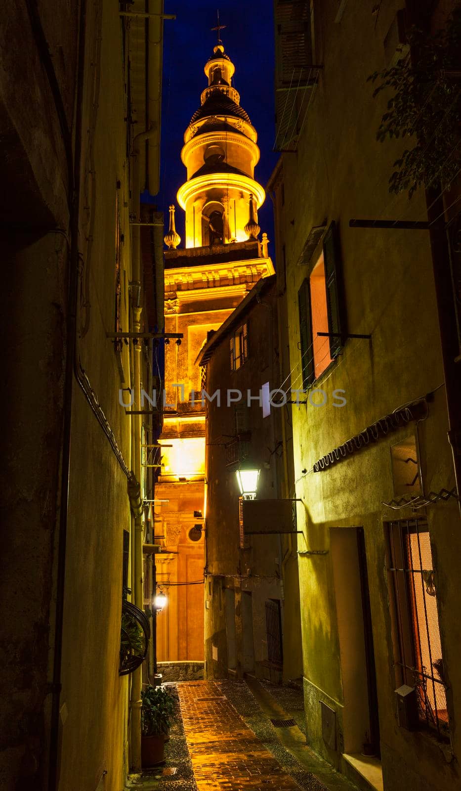 Saint Michel Basilica in Menton. Menton, Provence-Alpes-Cote d'Azur, France