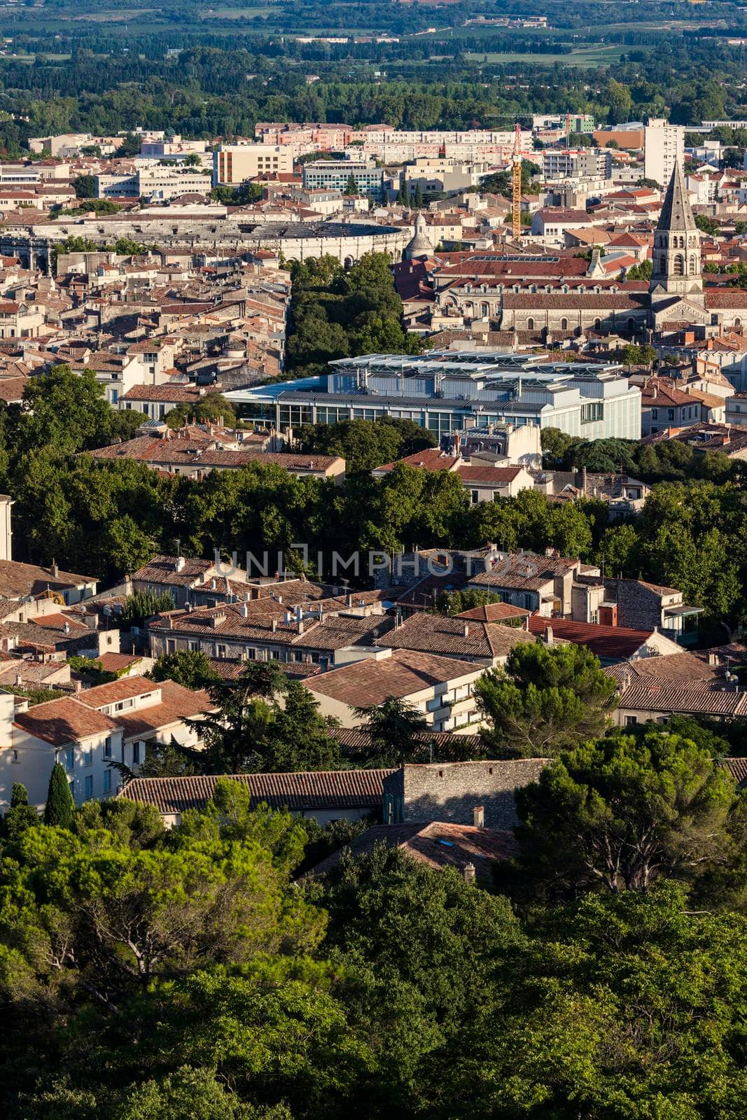 Aerial panorama of Nimes by benkrut