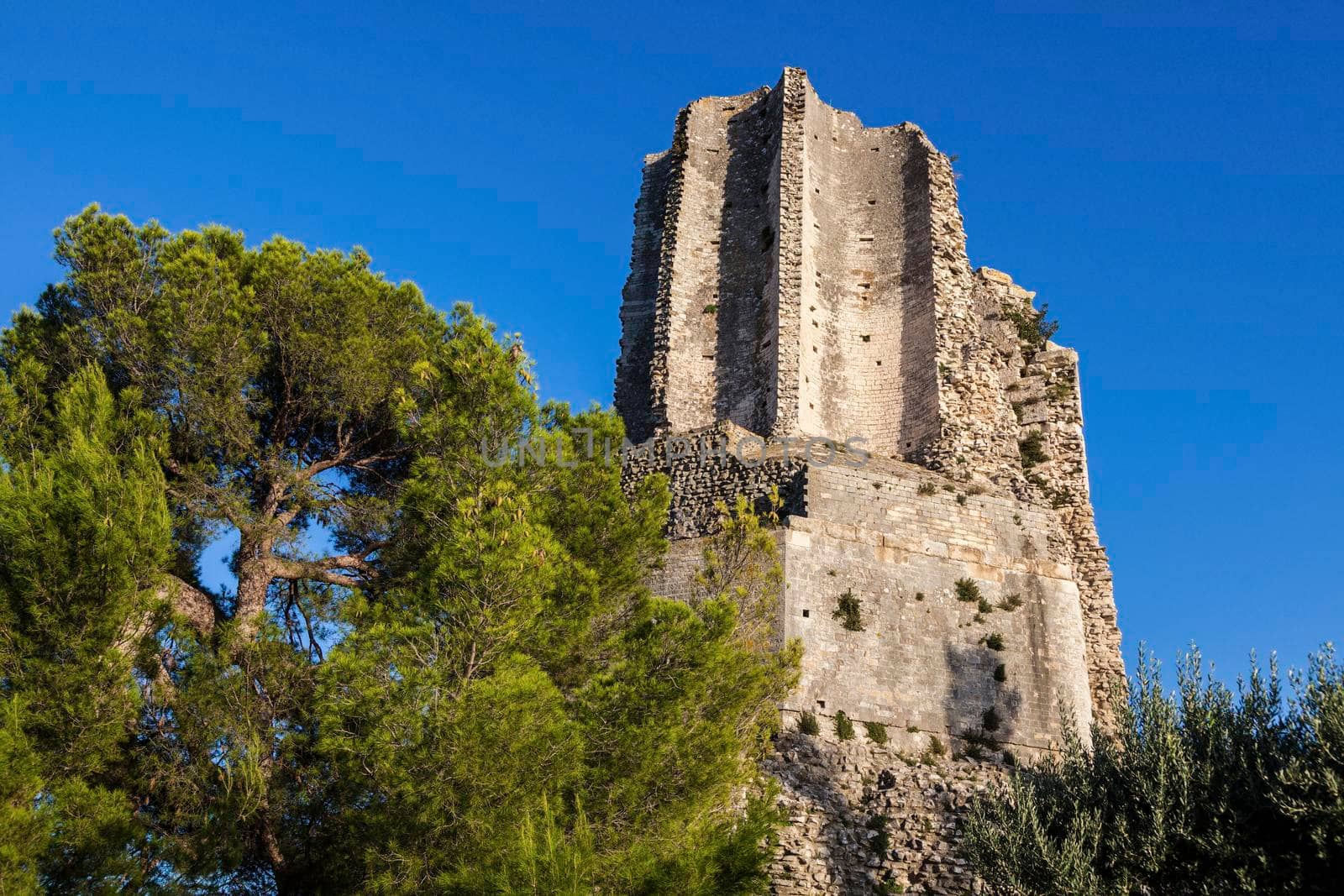 Magne Tower in Nimes. Nimes, Occitanie, France.